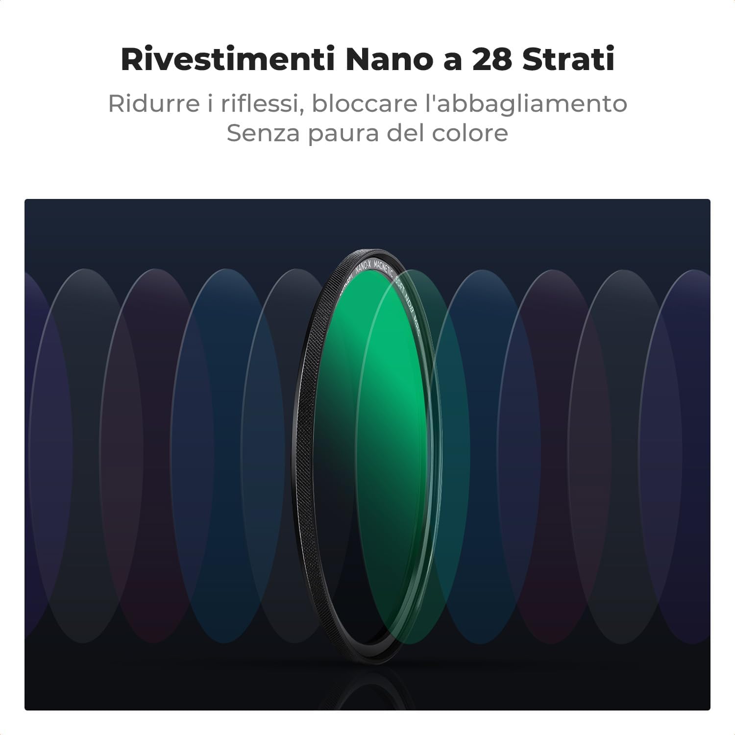 Thumbnail 3 de K&F CONCEPT Nano-Xcel 77mm Kit filtri magnetici: MCUV+ Polarizzatore Circolare + ND1000