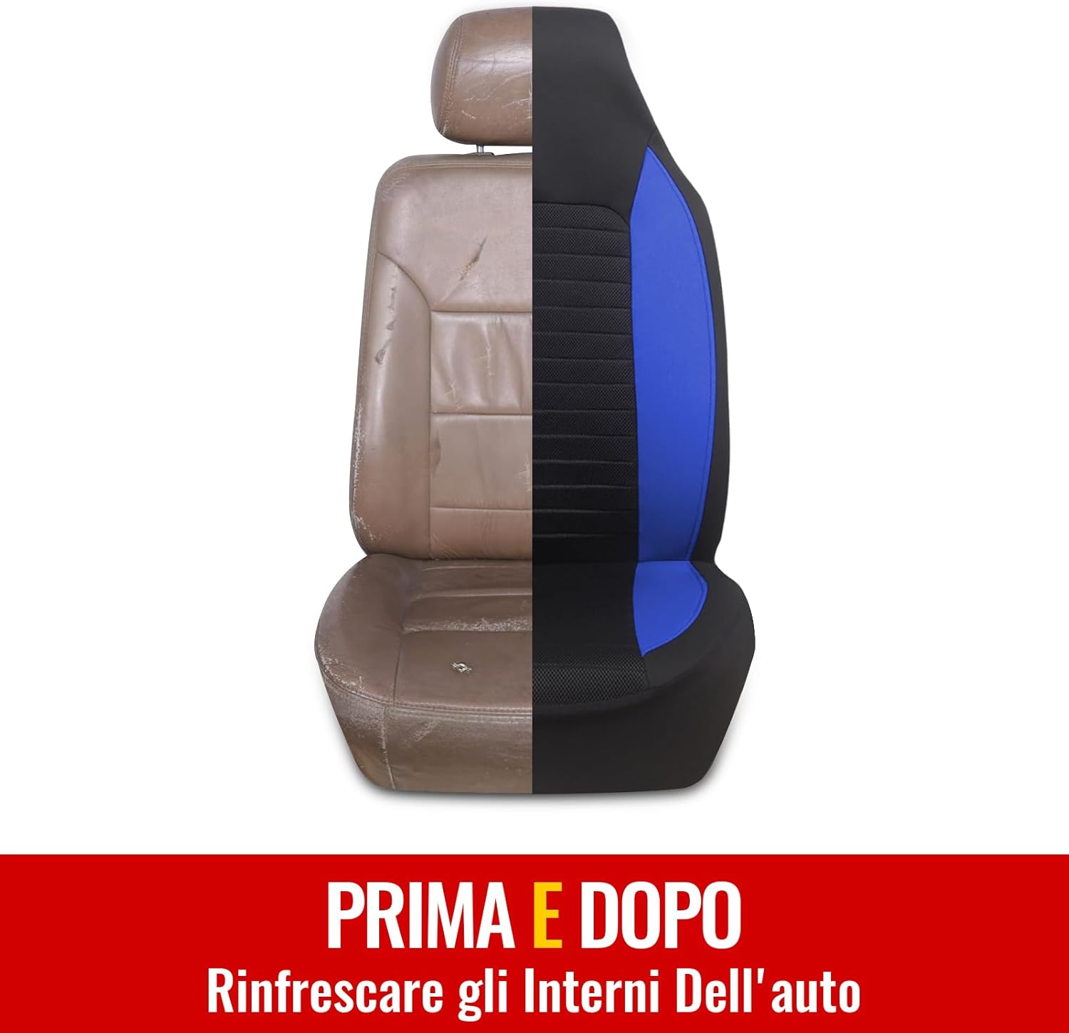 Thumbnail 5 de AUTOYOUTH Coprisedili auto anteriori universali con schienale alto Blu/Nero compatibili con airbag