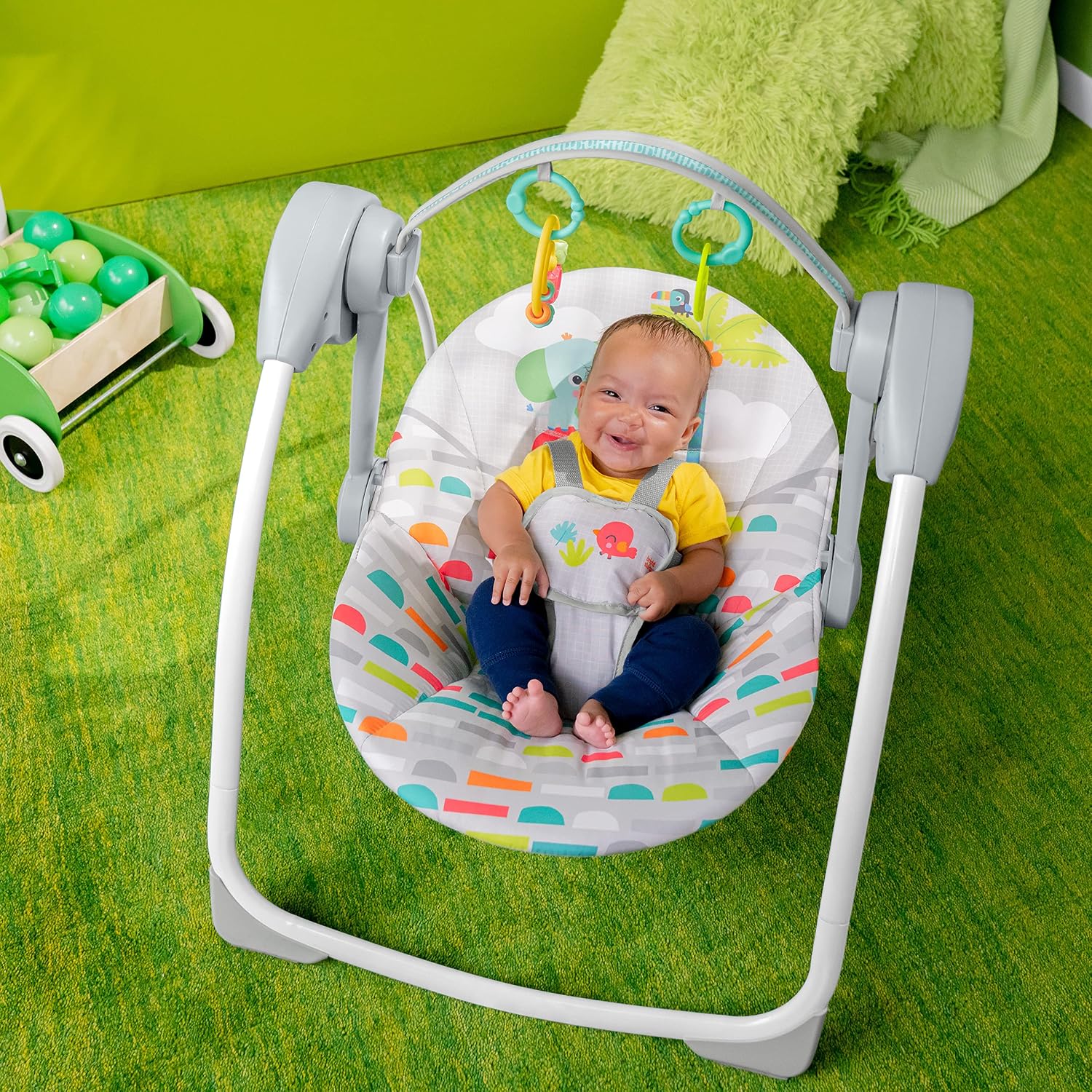 Detalle 2 de Bright Starts Playful Paradise Baby Swing 6‑Speed