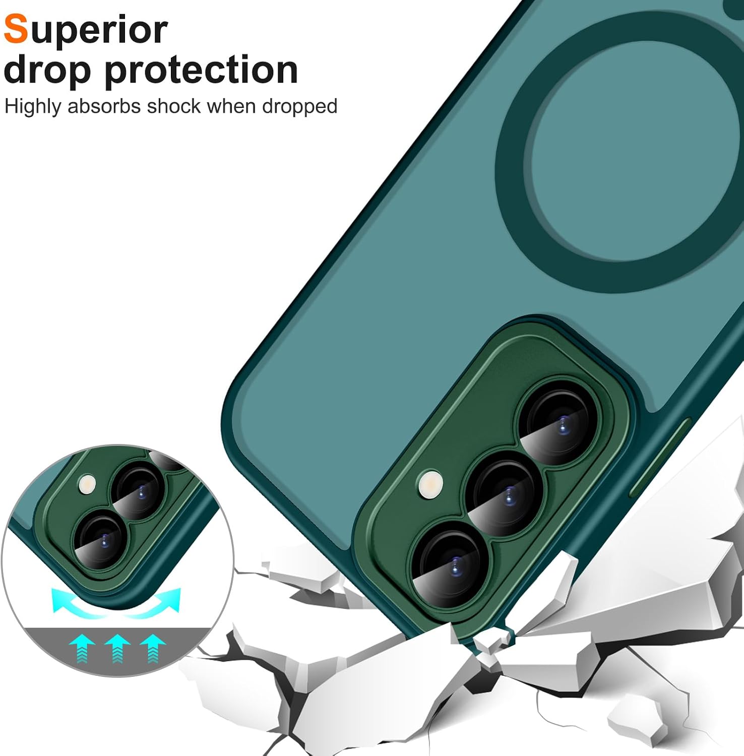 Detalle de Pnakqil Cover Magnetica con Cordino per Samsung Galaxy S24 5G – Compatibile MagSafe, Slipée e AntiGraffi con Collana Regolabile