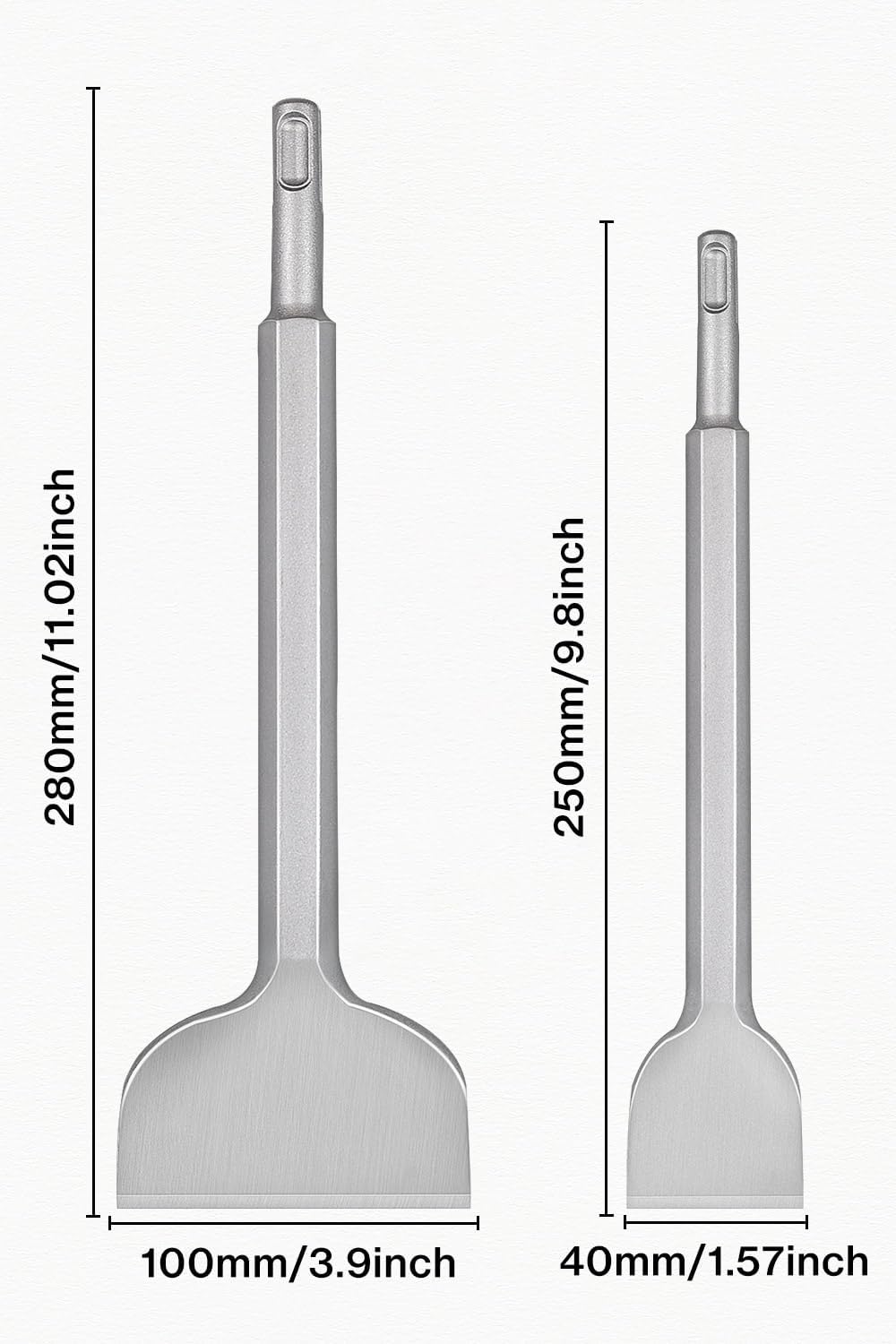 Detalle de Lytool 2pcs Cincel SDS Plus 280x100mm y 250x40mm