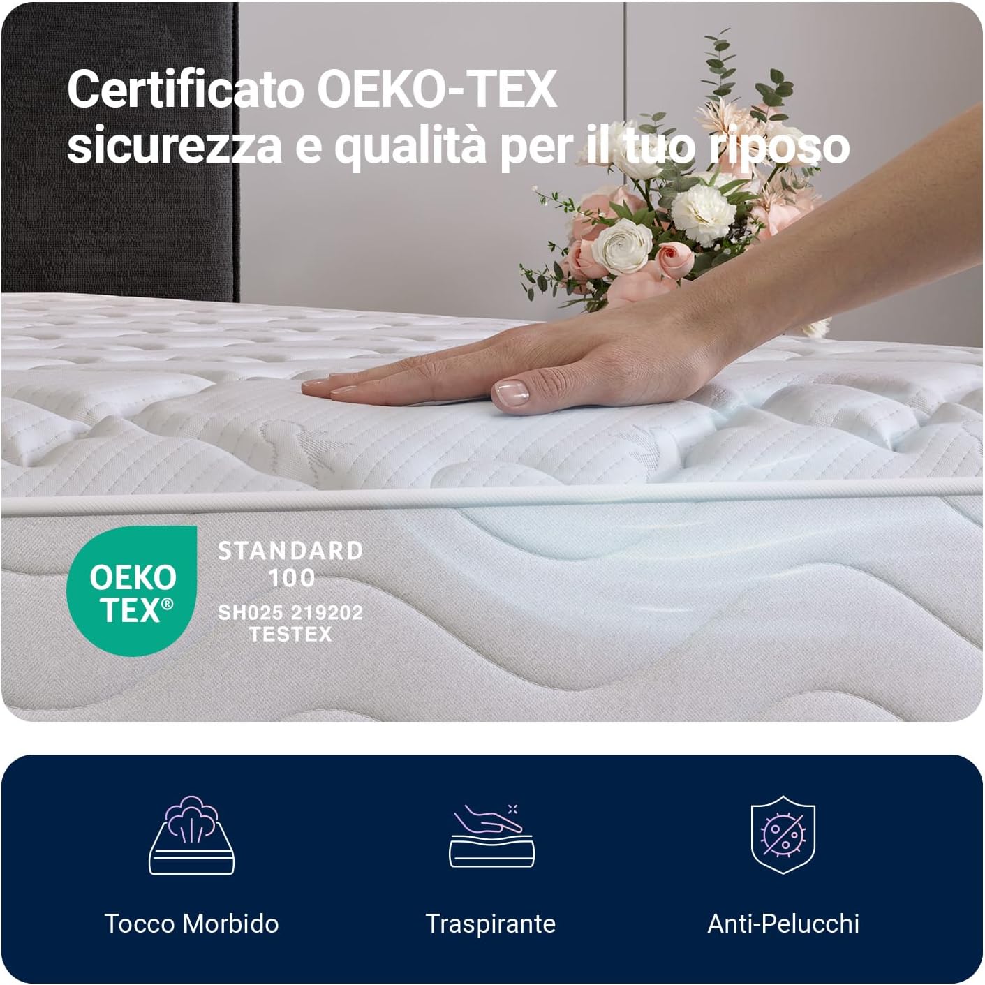 Thumbnail 2 de Avenco Materasso 80x190 – Singolo con molle insacchettate, supporto personalizzato e comfort medio-solido