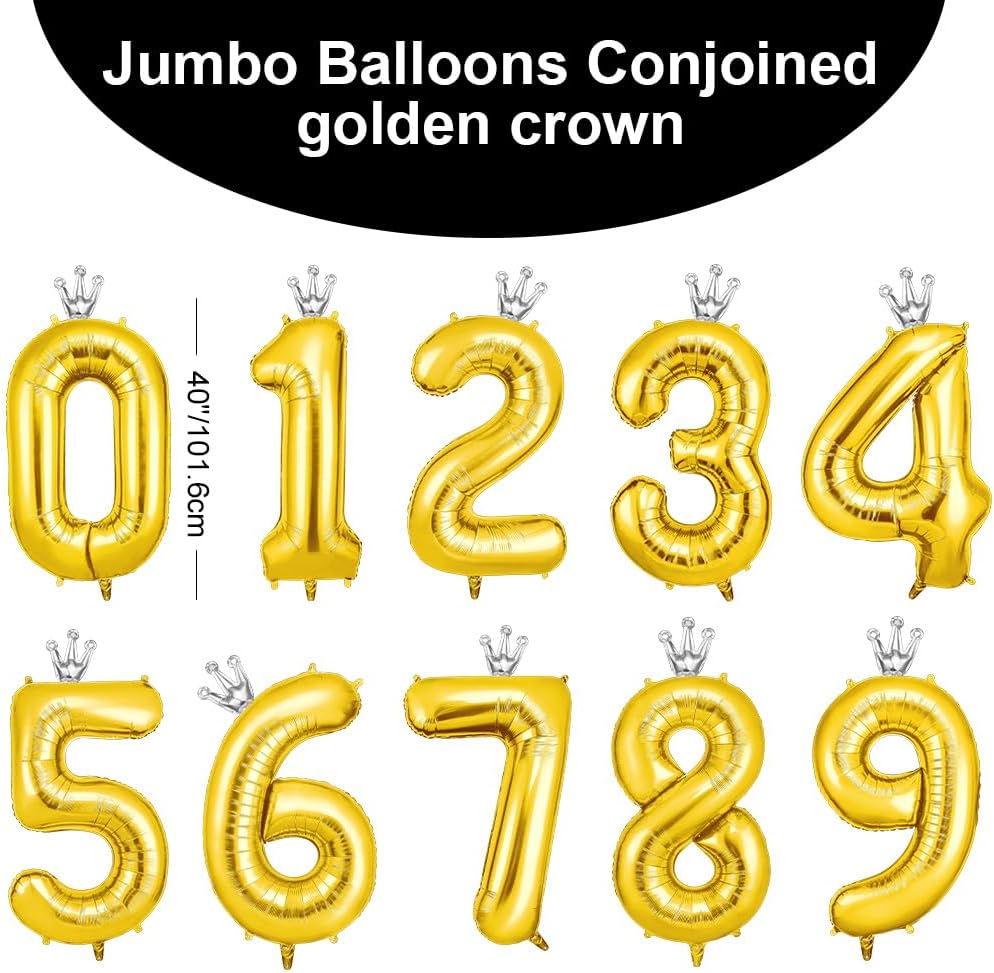 Thumbnail 1 de AOOSU Ballon chiffre 1 101 cm doré