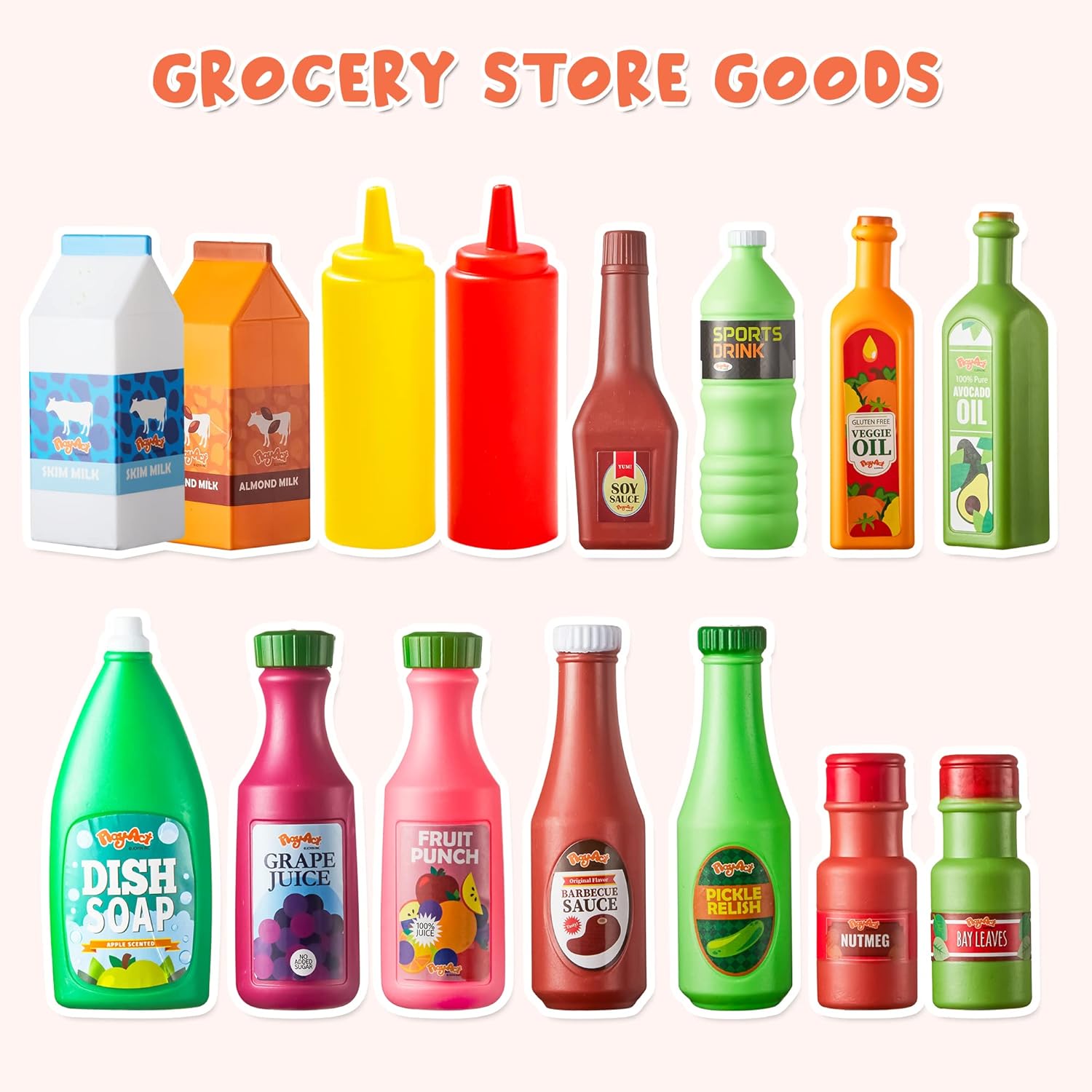 Detalle de JOYIN 30pc Play Food Grocery Cans Set (kitchen accessories) for ages 2–5