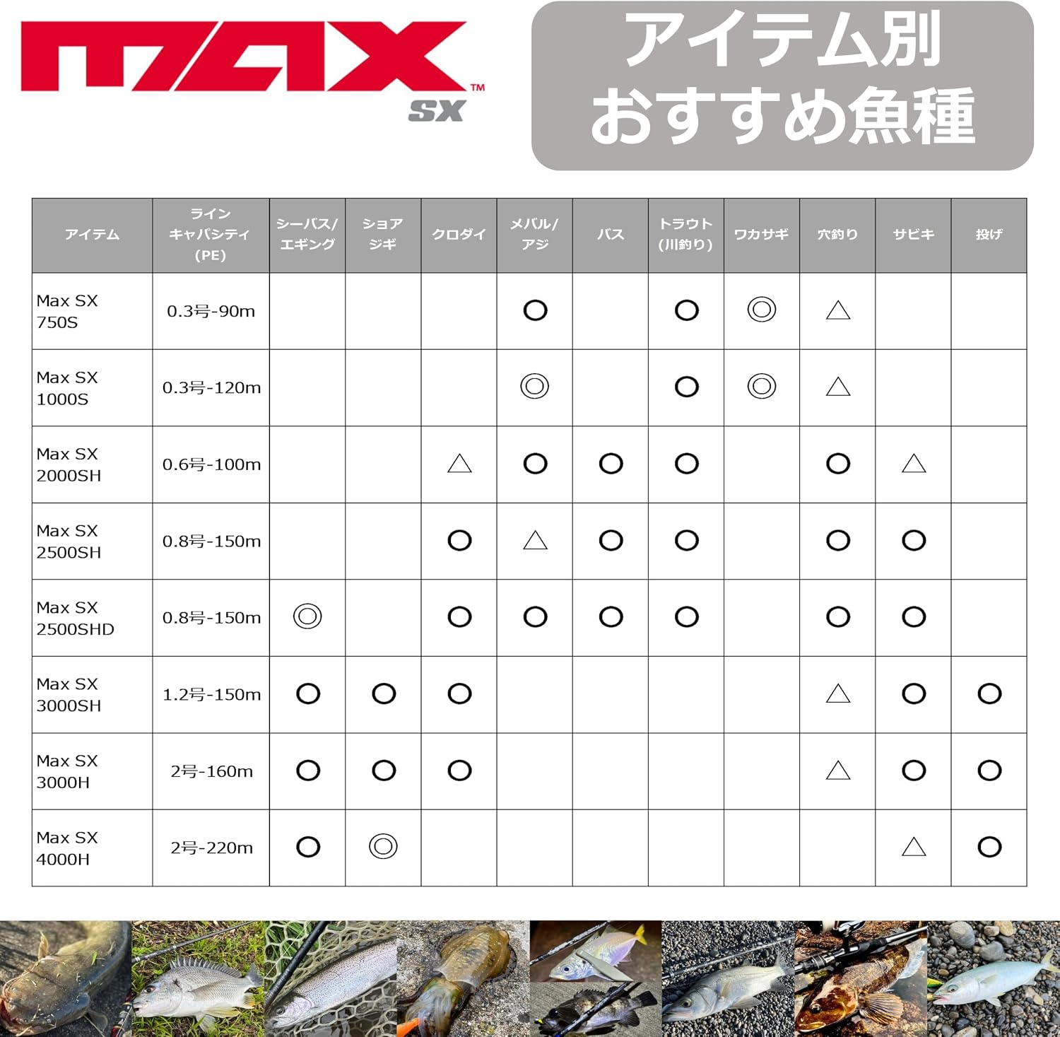 Detalle de アブガルシア マックス SX 750S リール|最大ドラグ力6.4kg・巻取長89cm・グラファイト製