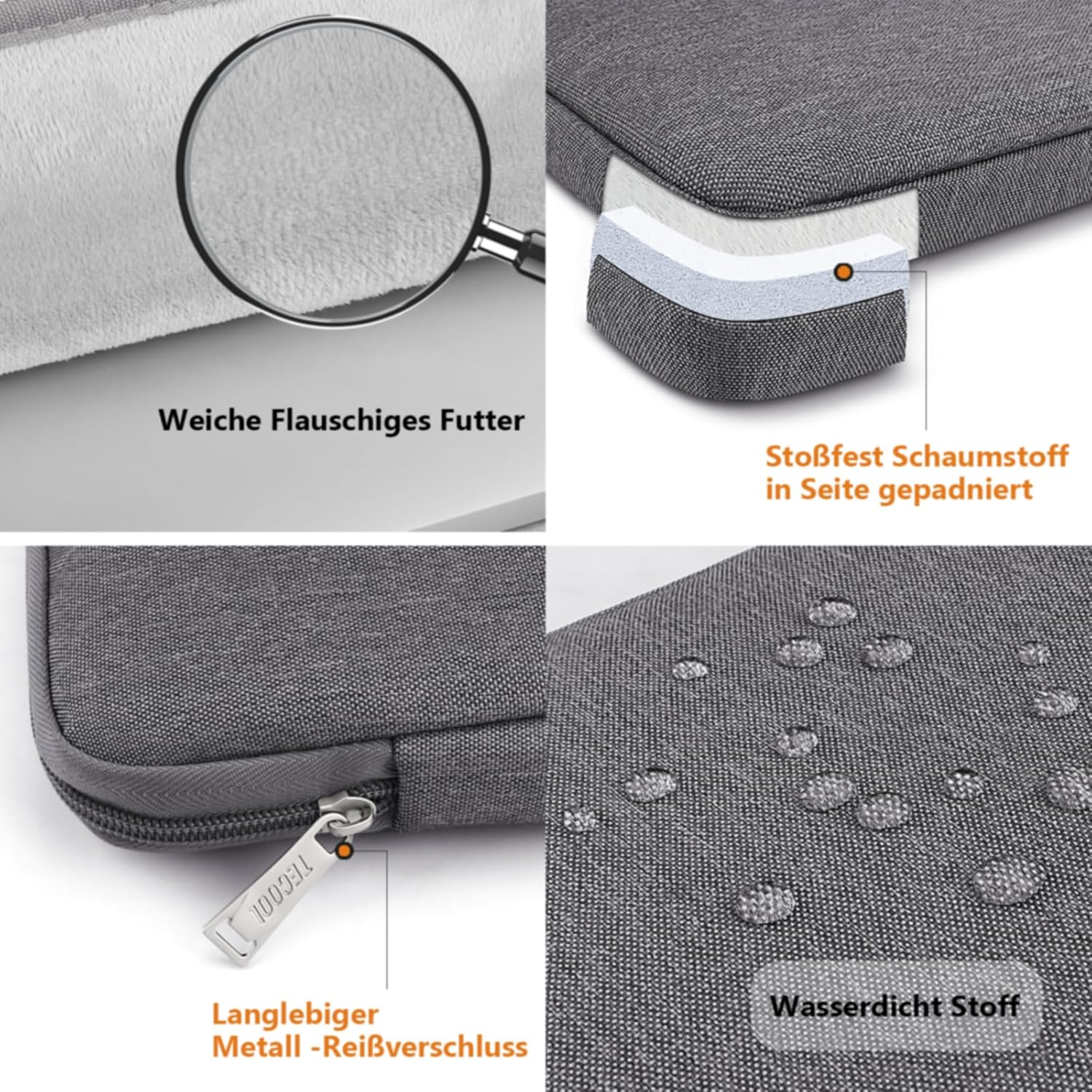 Thumbnail 5 de TECOOL 15,6 Zoll Laptoptasche für 15–15,6 Zoll