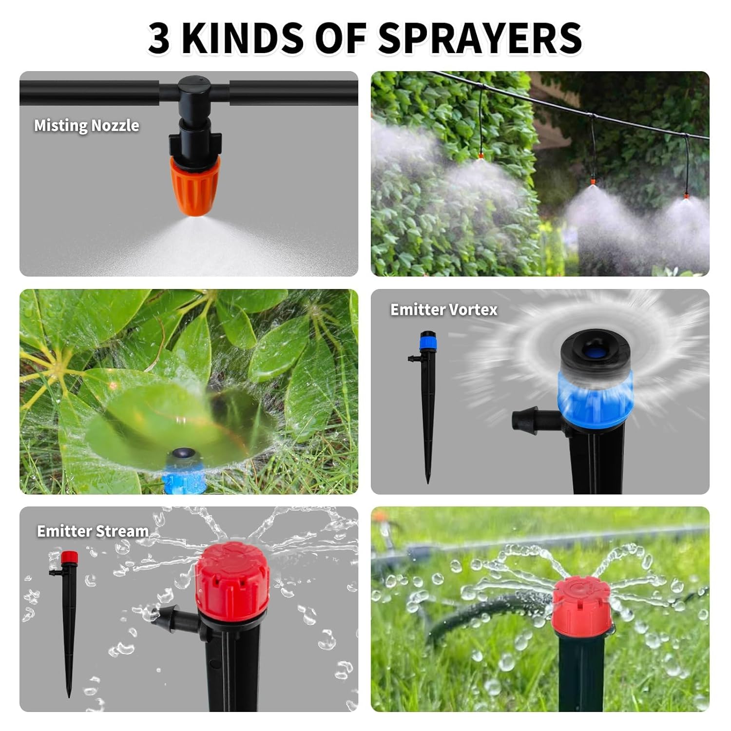 Thumbnail 3 de Irrigation System Kit Garden Watering System 240FT — Complete DIY Drip Kit for Efficient Garden Irrigation
