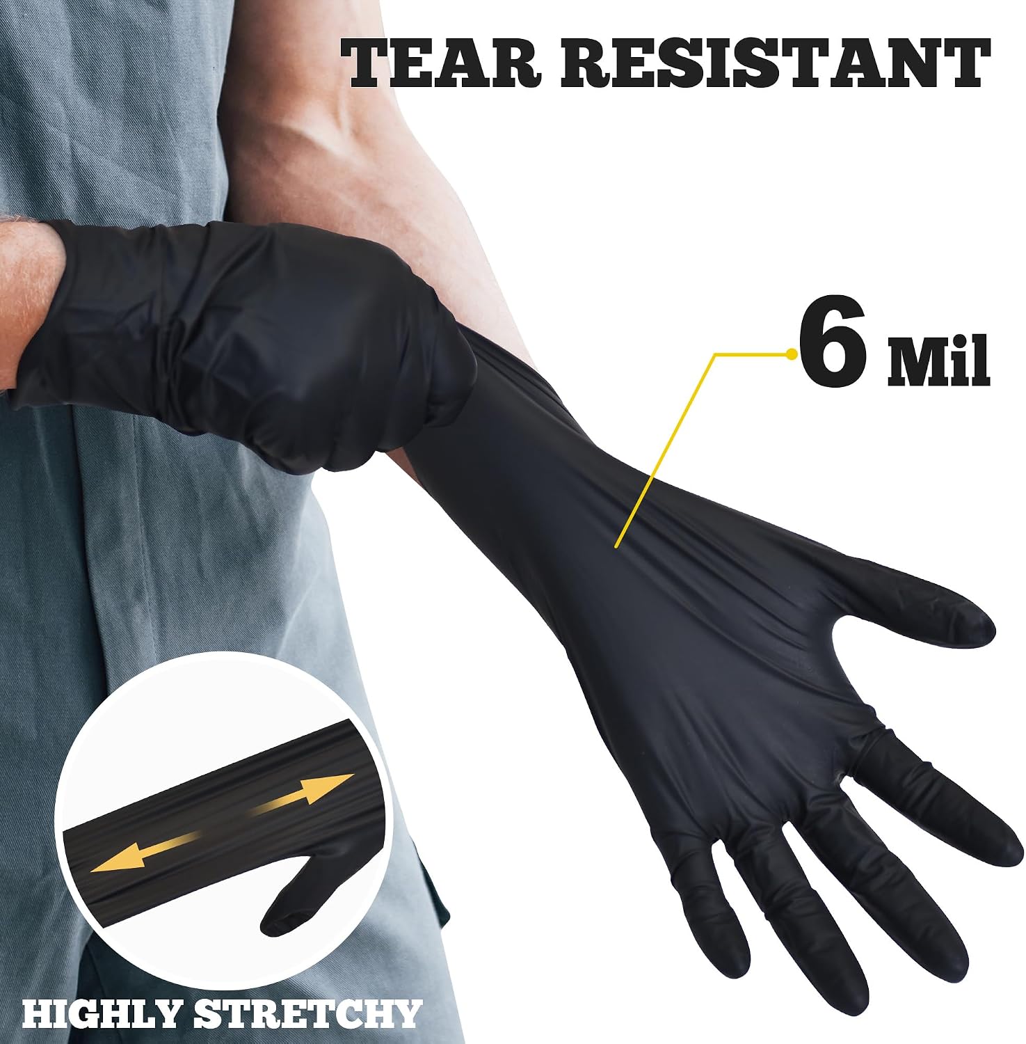 Detalle 2 de TitanFlex Nitrile Exam Gloves 6-mil
