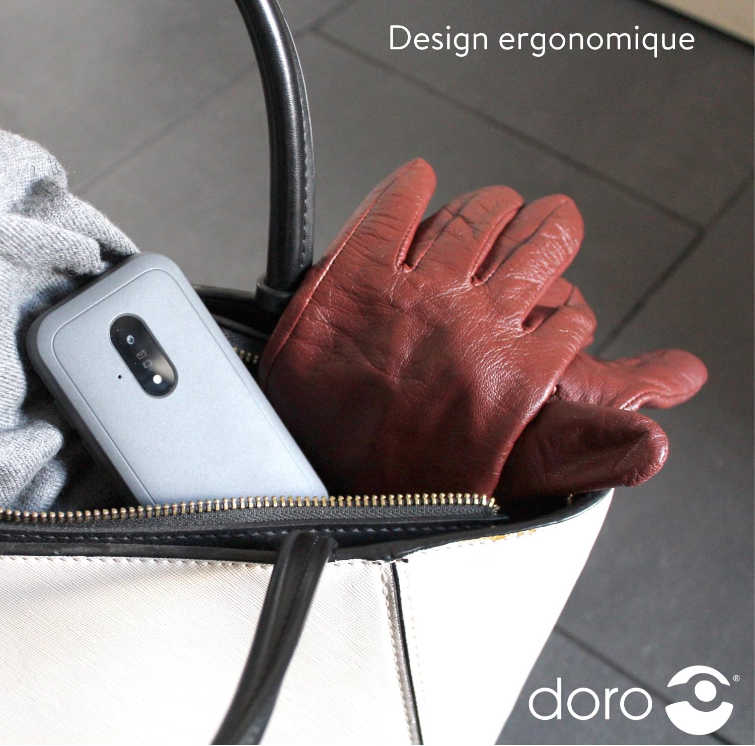 Detalle 2 de Doro Leva E20 4G – Téléphone à clapet pour seniors, grand écran 2,8'' et sécurité Doro Secure