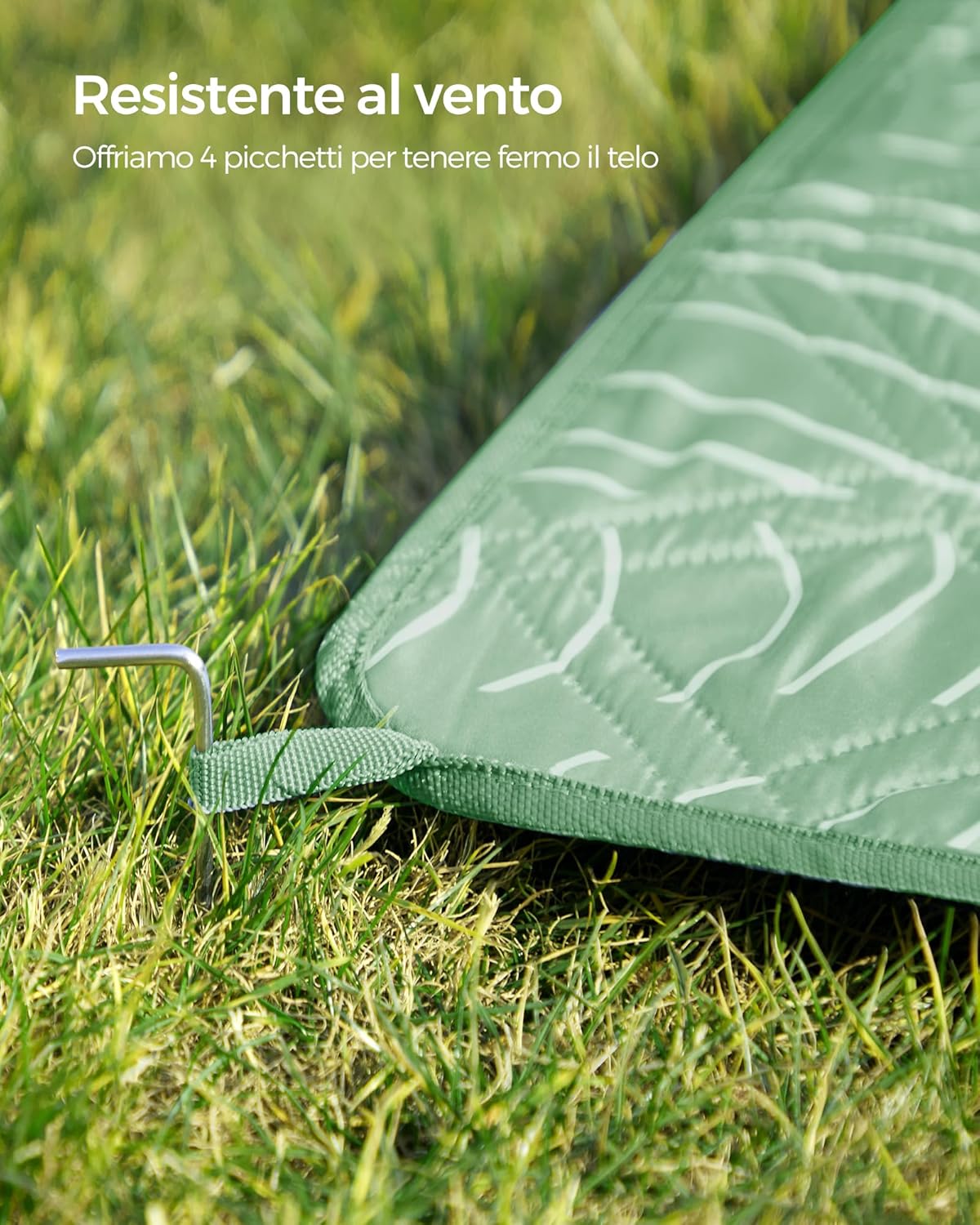 Thumbnail 4 de SongMics Coperta Picnic 300 x 200 cm con 4 picchetti antivento – Telo da Campeggio impermeabile