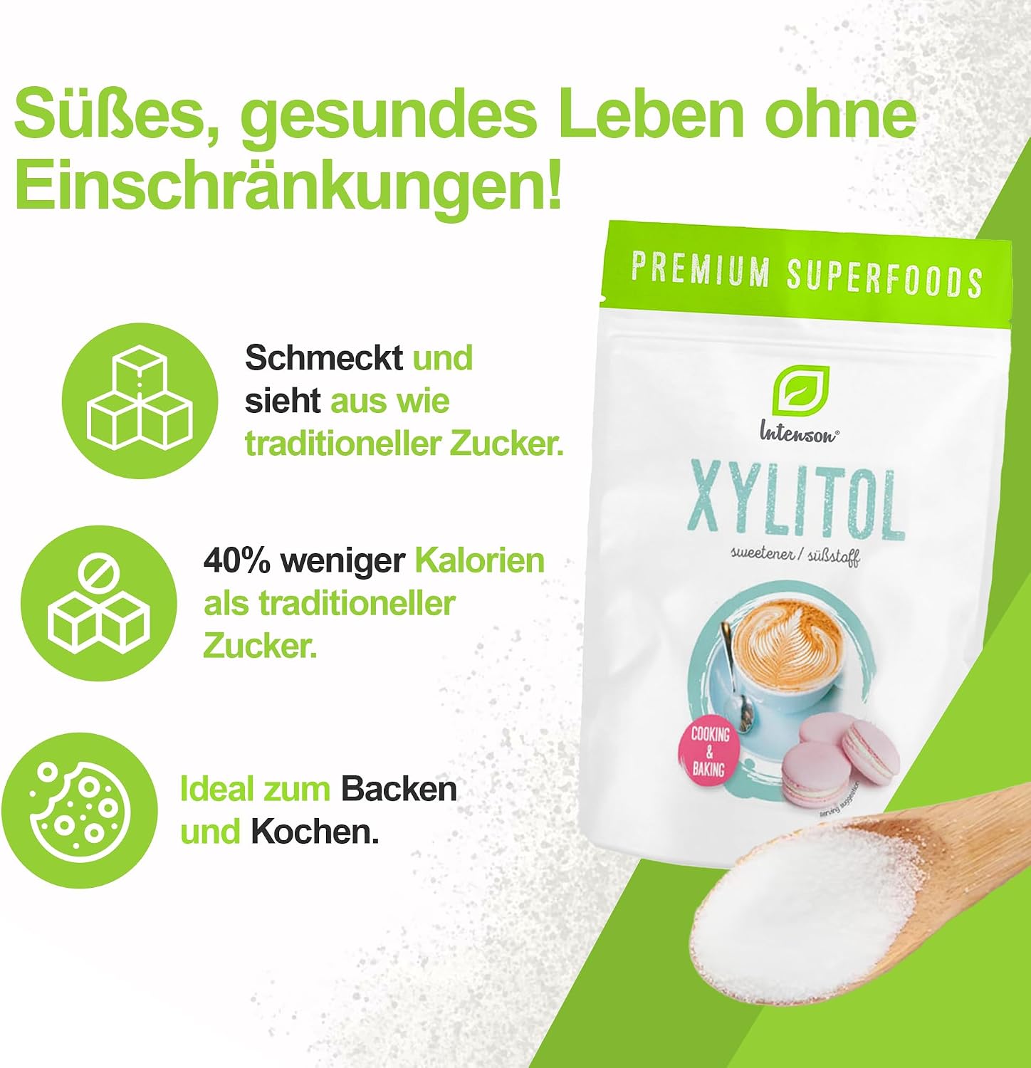Thumbnail 5 de Intenson Xilitol 1kg 🍃 Edulcorante natural y bajo en calorías