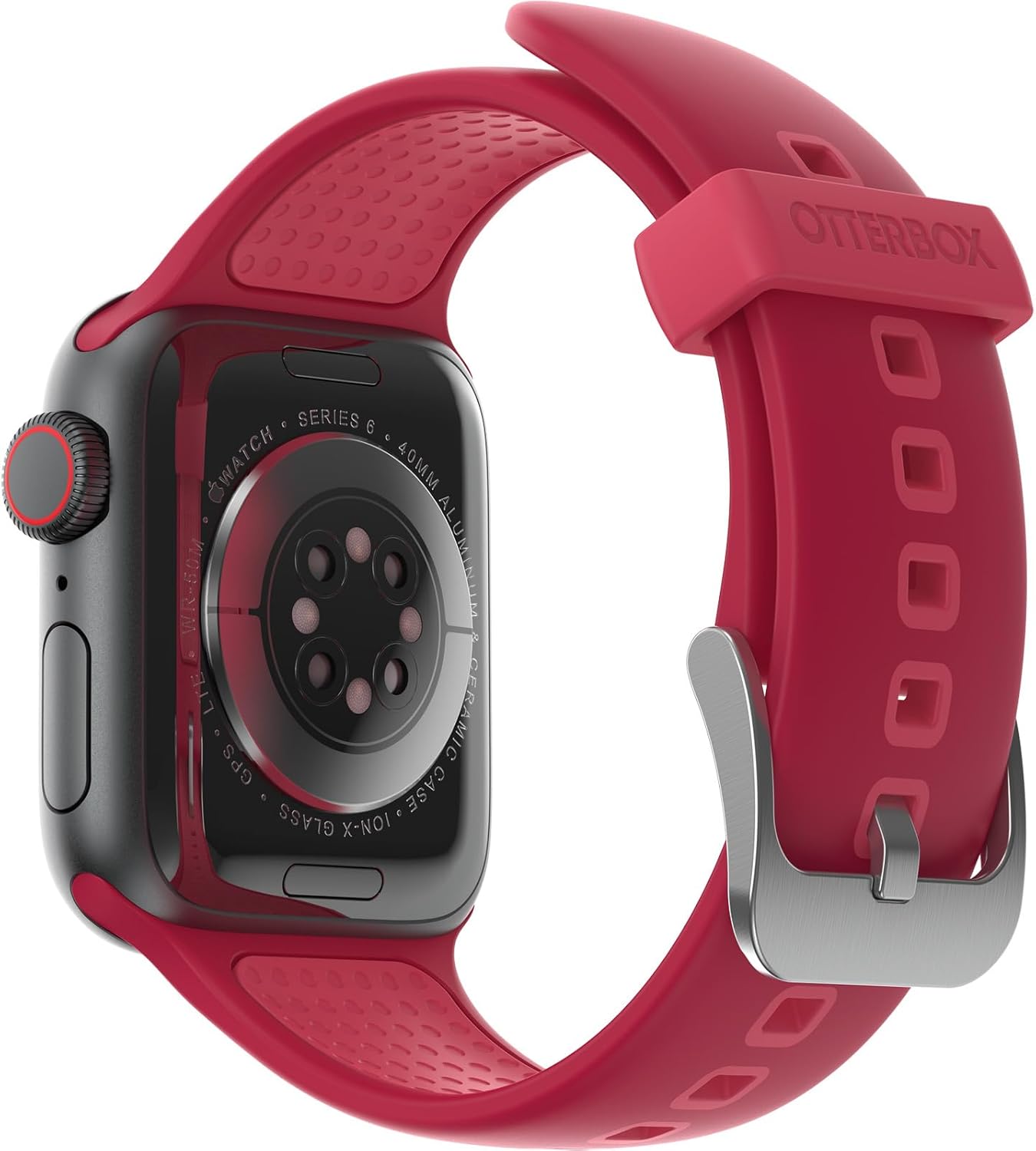 Thumbnail 6 de OtterBox Bracelet de montre intelligent 42 mm – Silicone noir, compatible Apple Watch Series 6, Samsung Galaxy Watch 4 et Fitbit Versa 3