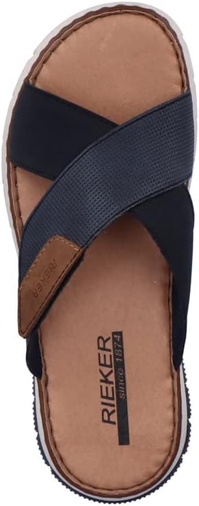 Detalle de Rieker Herren Pantoletten 25283 – bequeme Slipper mit robuster Passform