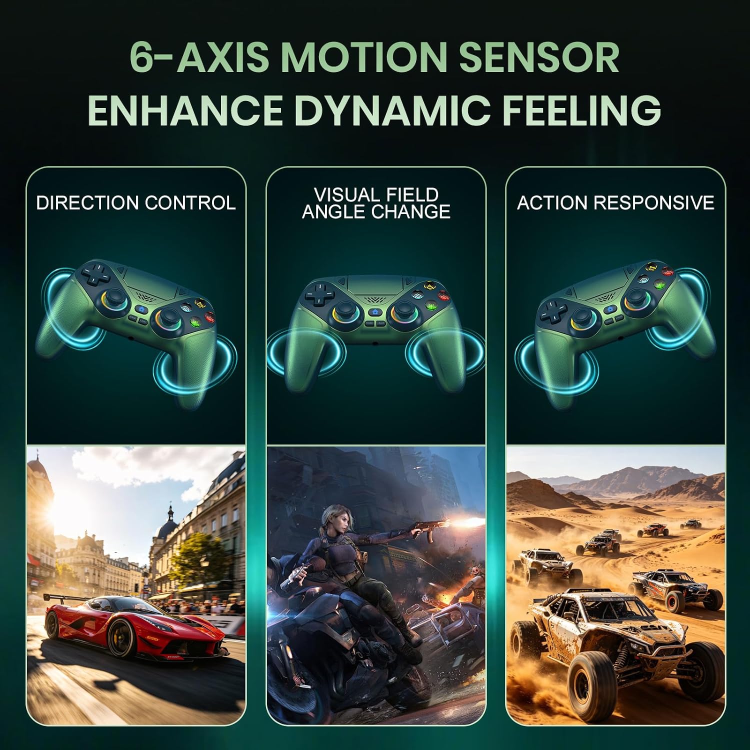 Thumbnail 6 de Nonbliep Wireless Controller for PS5/Slim/Pro/PC: A practical Bluetooth gamepad with back paddles and audio jack