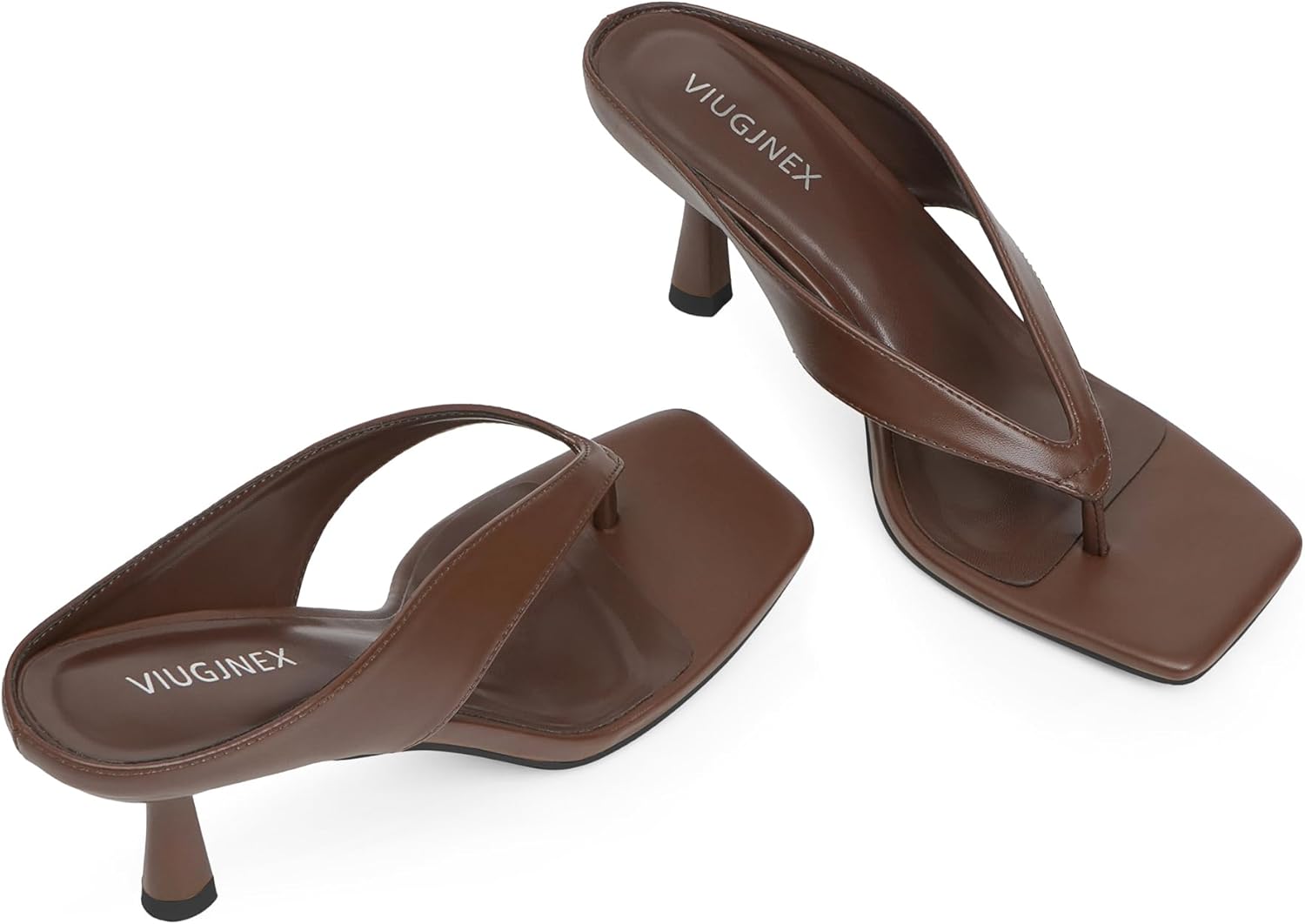 Thumbnail 4 de VIUGJNEX Women’s Kitten Heels Sandals: Open-Toe, Slip-On, 6.6 cm Block Heel