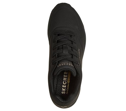Thumbnail 8 de Skechers Damen Uno Stand On Air Weit Trainers – Schwarz, Durabuck Mesh, EU 38,5