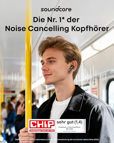 Detalle 2 de soundcore Liberty 5 von Anker: kabellose Noise Cancelling Earbuds mit Hi-Res Klang