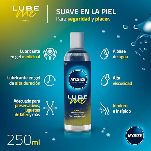 Detalle de MY SIZE Lube Me Premium, lubrifiant anal 250 ml ⚙