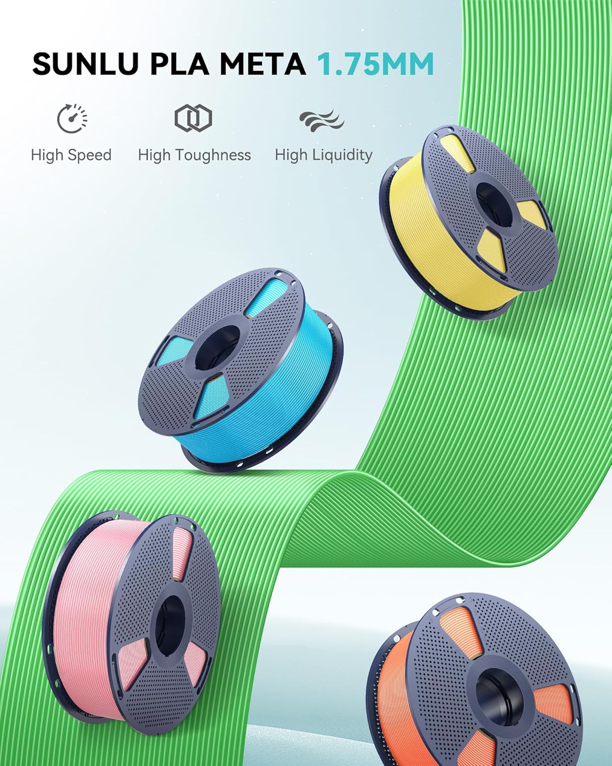 Detalle 2 de SUNLU Macaron PLA Meta Filament 1kg spool