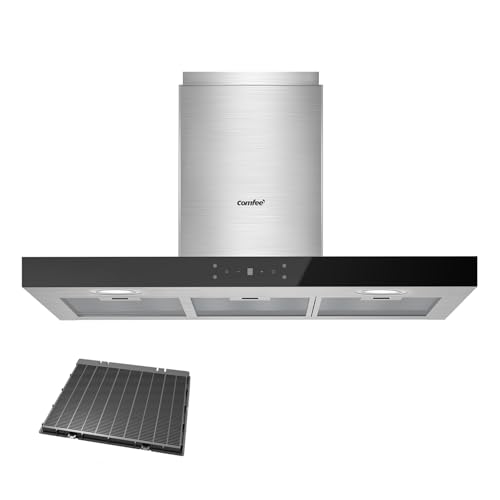 COMFEE Cappa Aspirante 90 cm, 650 m³/h, Gesture Control e Motore BLDC – Acciaio