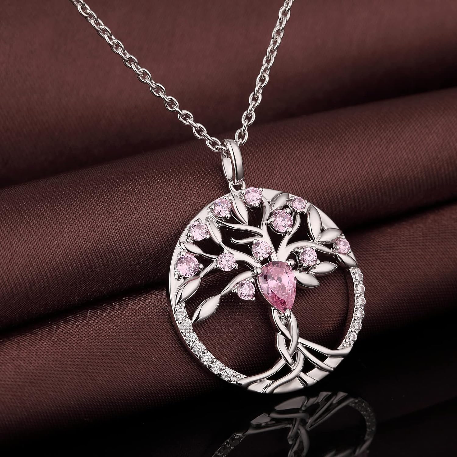 Thumbnail 3 de jiamiaoi Kette Damen „Baum des Lebens“ Silber mit Zirkonia – Anhänger & 50 cm Halskette