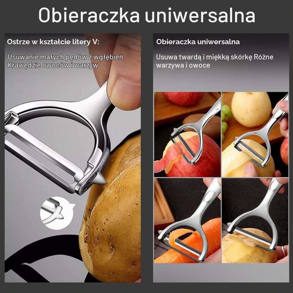 Detalle de AUAUY obieraczka obrotowa w kształcie Y ze stali nierdzewnej