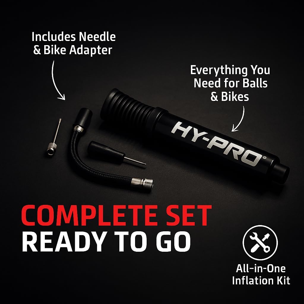 Detalle de Hy-Pro Dual Action Portable Pump – Bike & Football Pump (Compact & Lightweight)