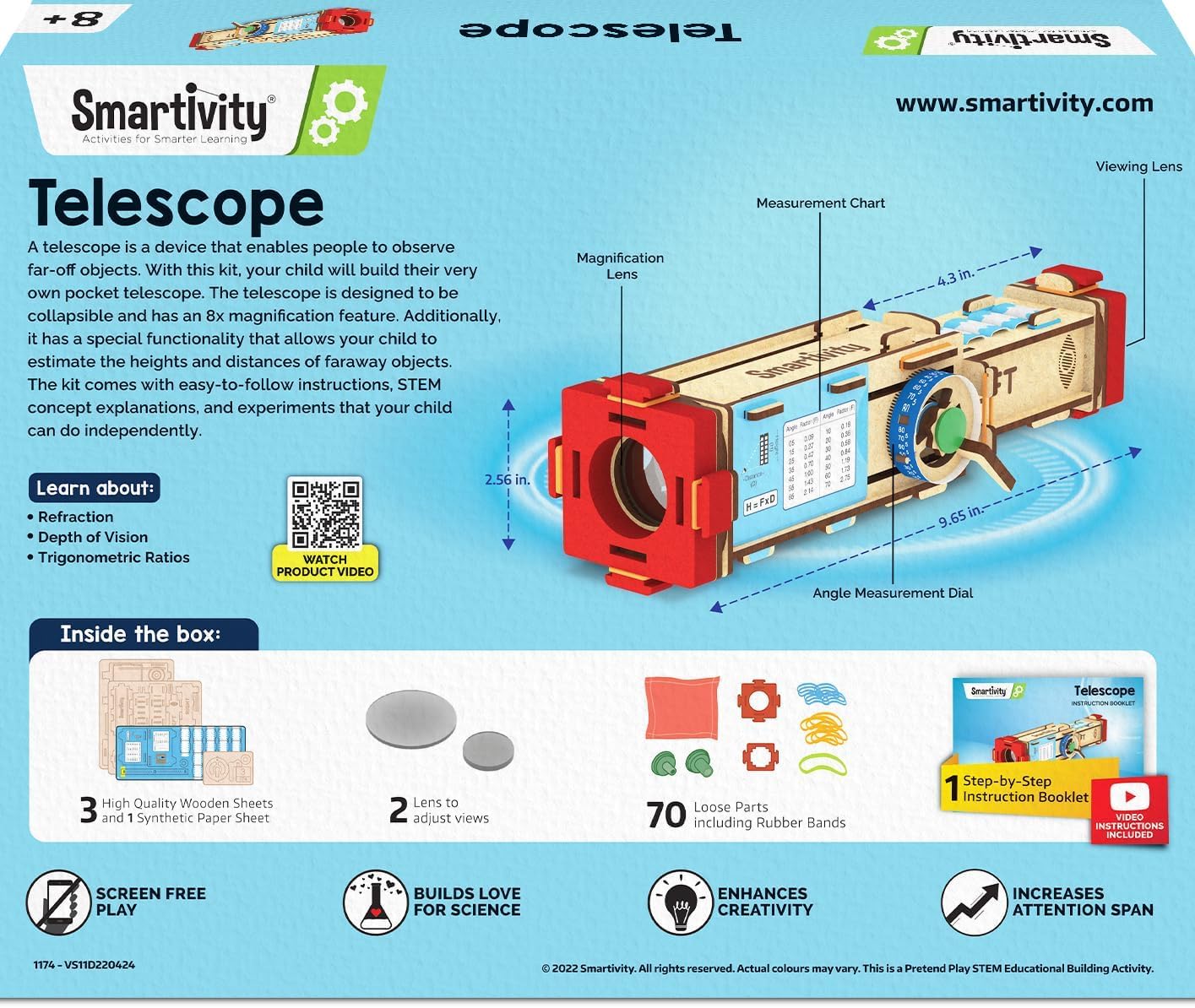 Thumbnail 6 de Smartivity DIY Telescope STEM Toy for Ages 8–14