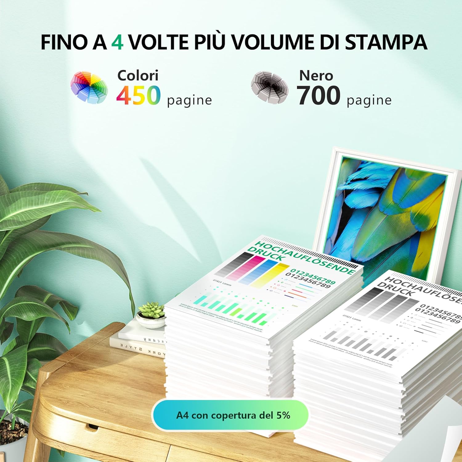Thumbnail 2 de NewLift 305 XL Cartuccia d'inchiostro: set nero e colore compatibile HP 305XL per Deskjet/Envy (2-pack)