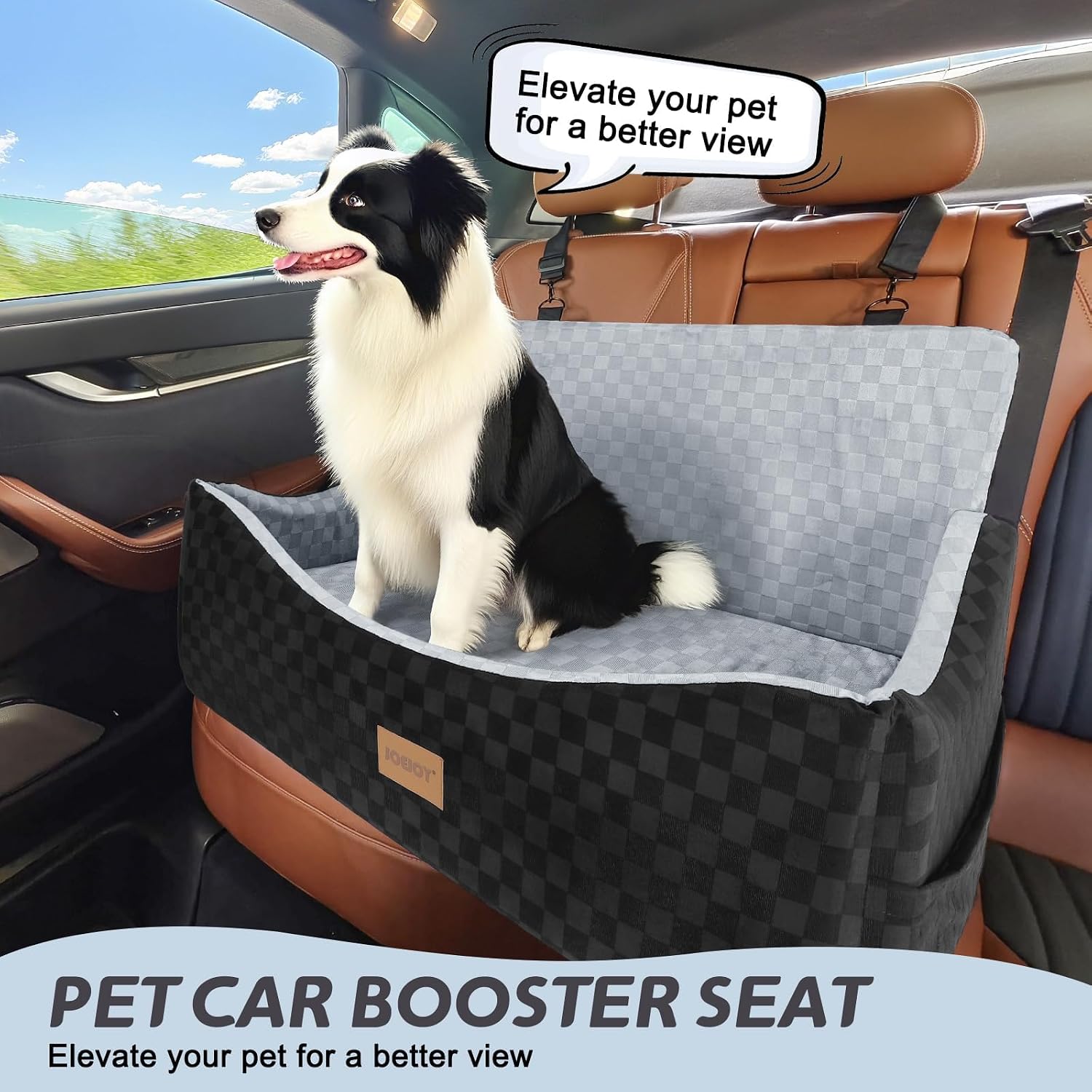 Detalle 2 de Large dog car seat memory foam booster