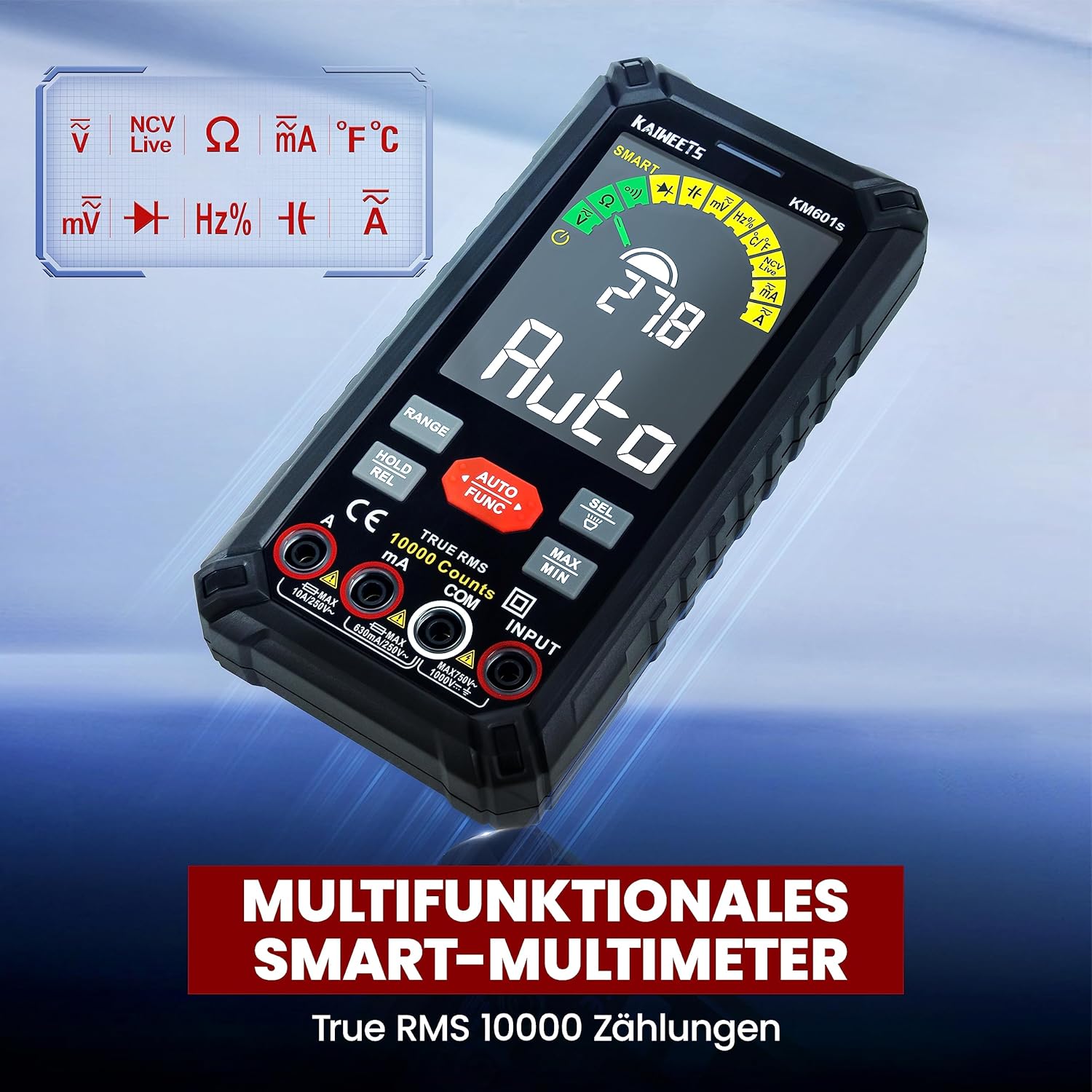 Detalle 2 de KAIWEETS KM601S Multimeter 10000 Zählungen