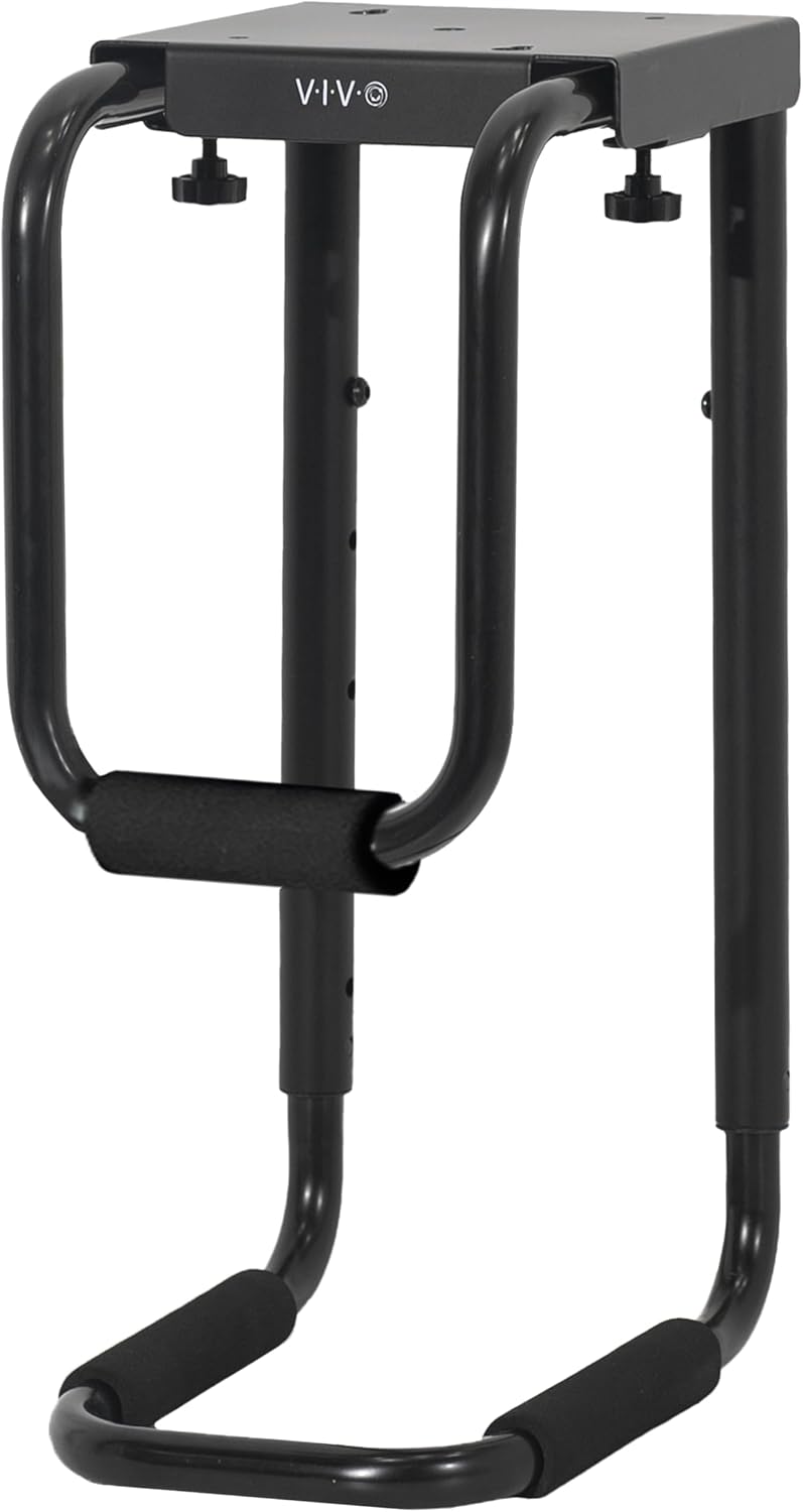 Detalle de VIVO MOUNT-PC04B デスク下PCマウント 合金鋼製・高さ5段階調整・最大耐荷重66ポンド