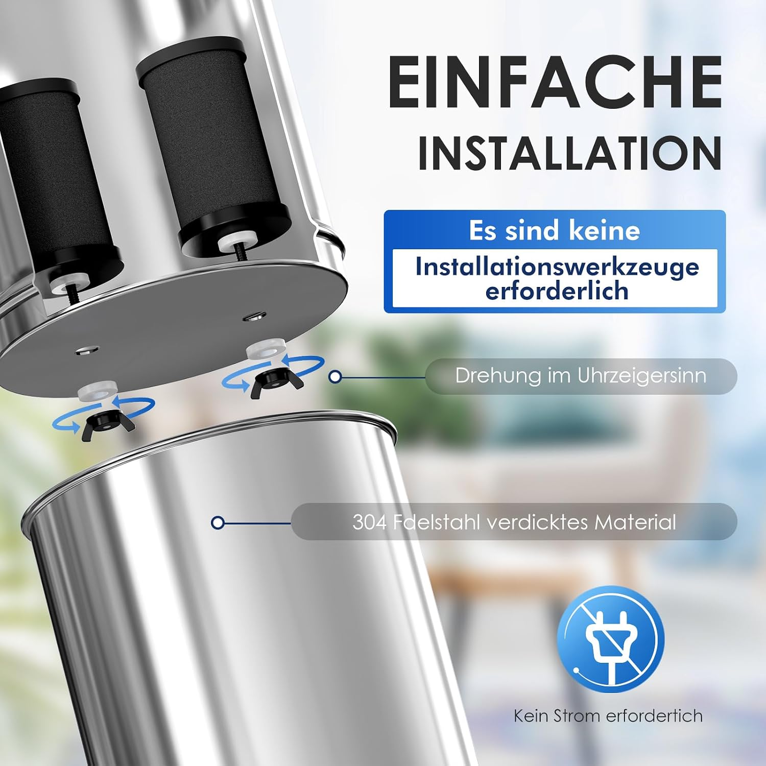 Detalle de Purewell BB8 Éléments de Purification de Rechange – 2 Filtres pour Purificateurs d'eau, compatibles avec les systèmes d'ultrafiltration par gravité