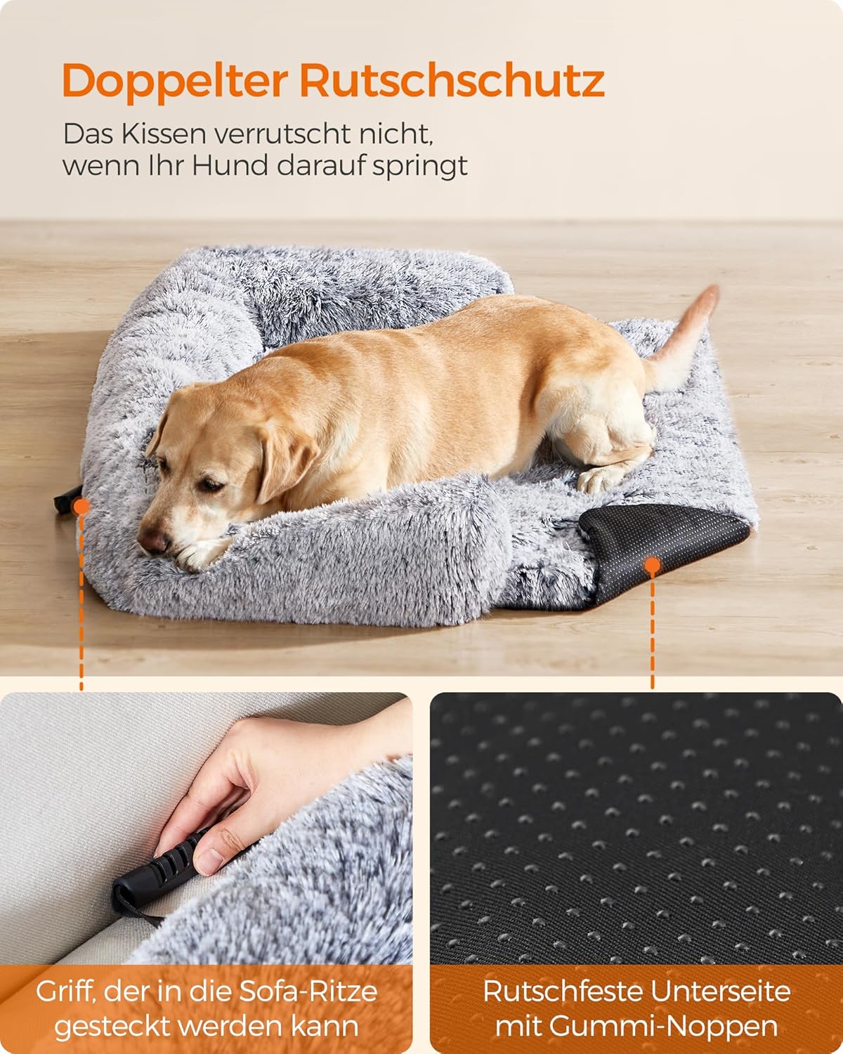 Thumbnail 4 de Feandrea FluffyHug Hundebett XXL 122 x 95 cm