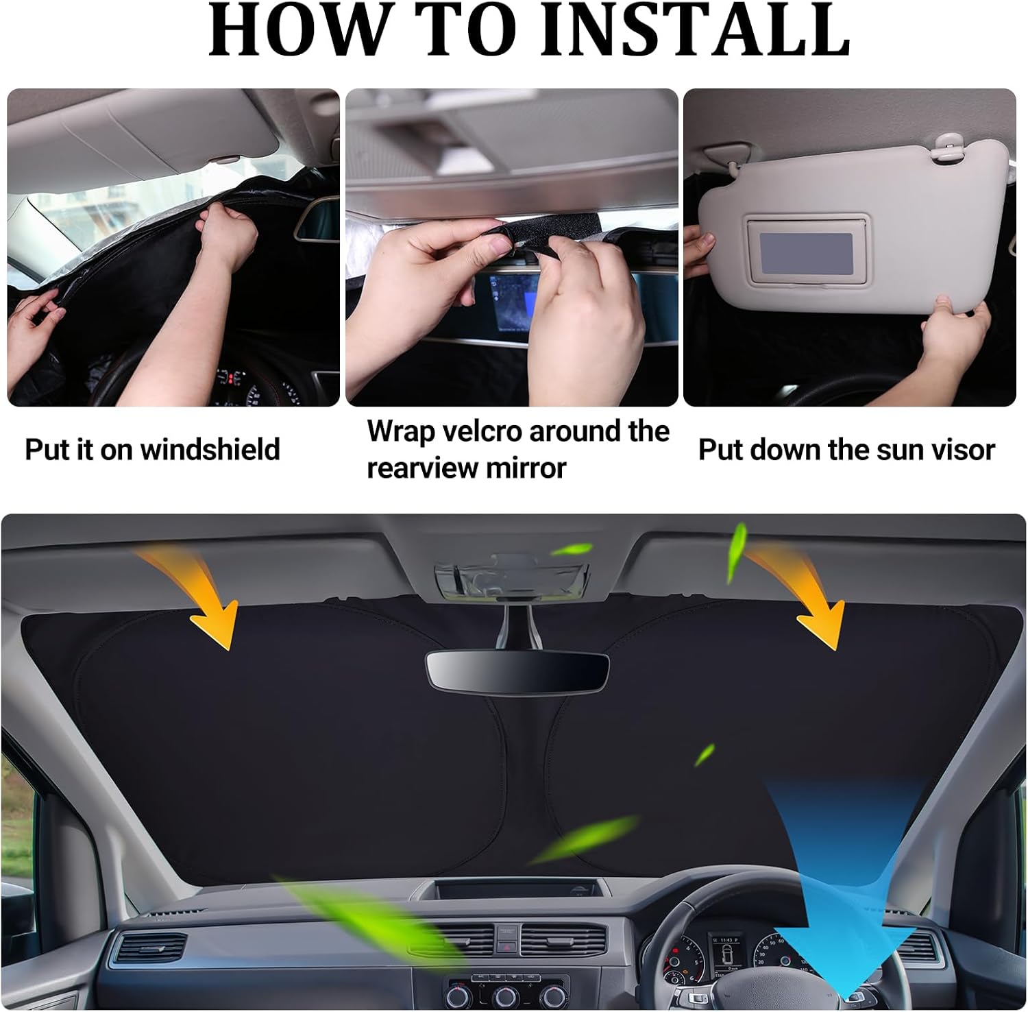 Thumbnail 5 de ZATOOTO Sonnenschutz Auto Frontscheibe Custom Fit für Volvo XC60 (2018–2024)