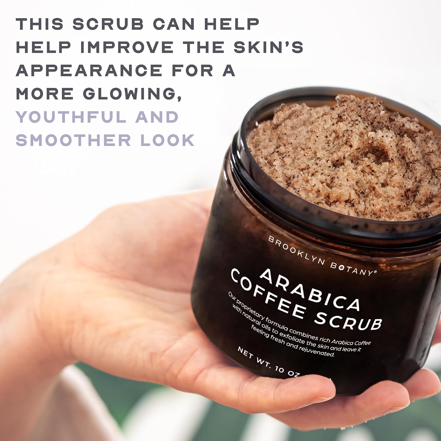 Detalle 2 de Brooklyn Botany 235 Arabica Coffee Body Scrub, 10 oz Salt Exfoliator