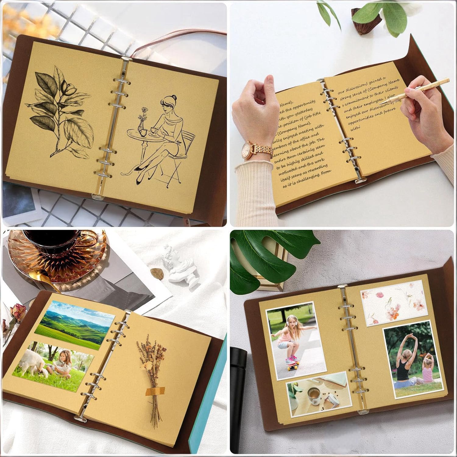 Thumbnail 4 de Aomiduo Notizbuch A5 Nachfüllbar 200 Seiten 📓