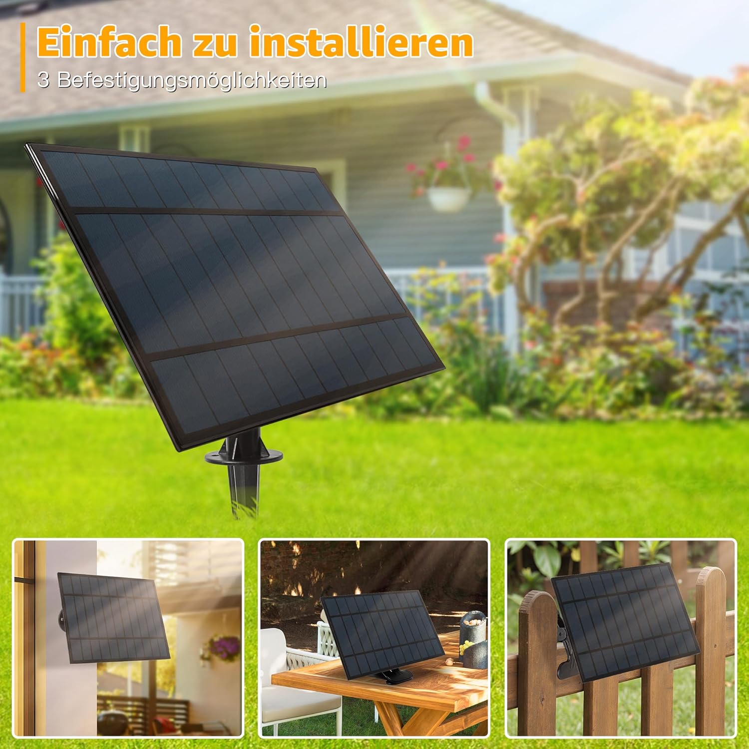 Thumbnail 5 de Ollny Solar Lichterkette Außen 10 m mit 16+1 LED (G40), Solarbetrieb & Fernbedienung, IP65
