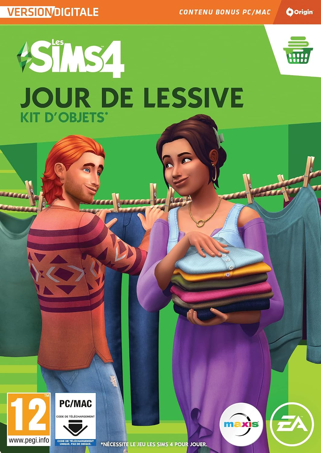 Detalle de Les Sims 4 Jour de lessive (SP13) Kit d’objets PCWin-DLC – Français