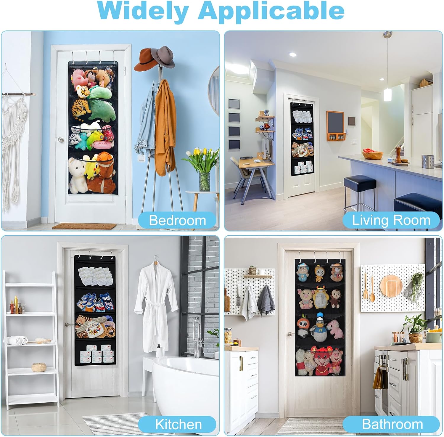 Detalle de Aolso Organizzatore Giocattoli Bagno, 4PCS: Portagiochi da Bagno in Rete da Appendere