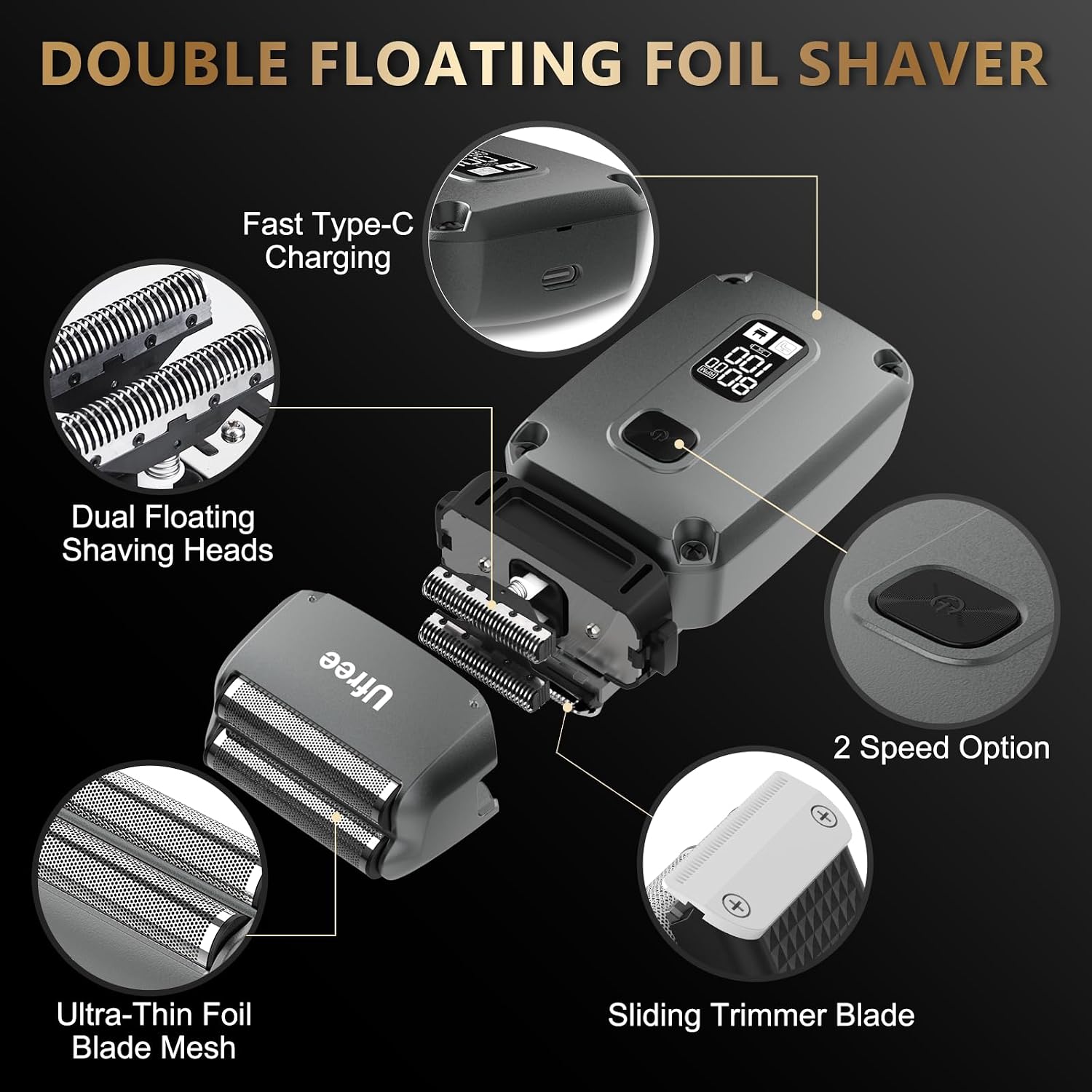 Detalle de Ufree Professional Hair Clippers for Men trimmer set ✂