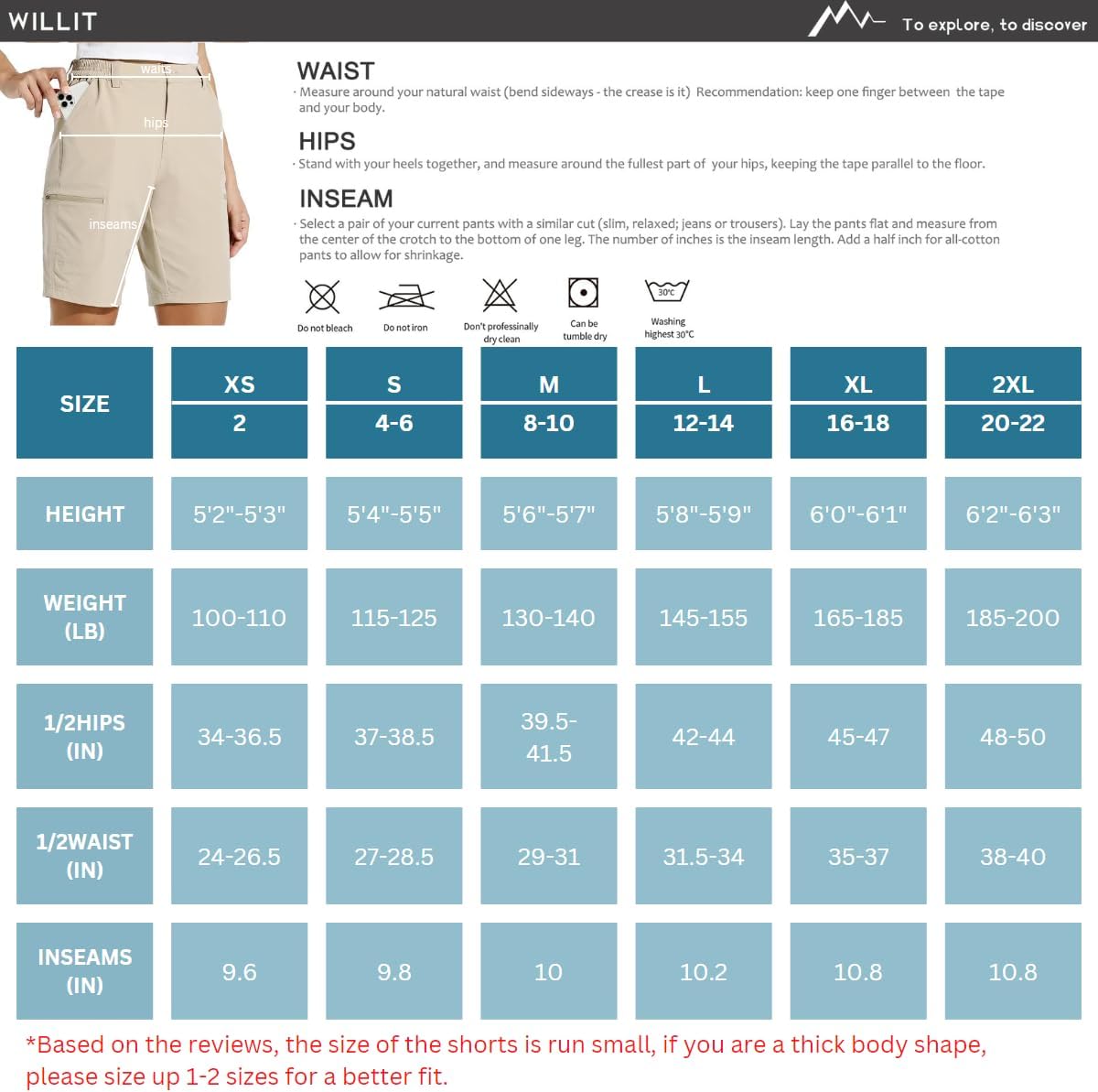 Thumbnail 6 de WILLIT Damen Shorts Wanderhose – 10" Innennaht, 4‑Wege Stretch, UPF50 und vielseitig einsetzbare Outdoor-Shorts