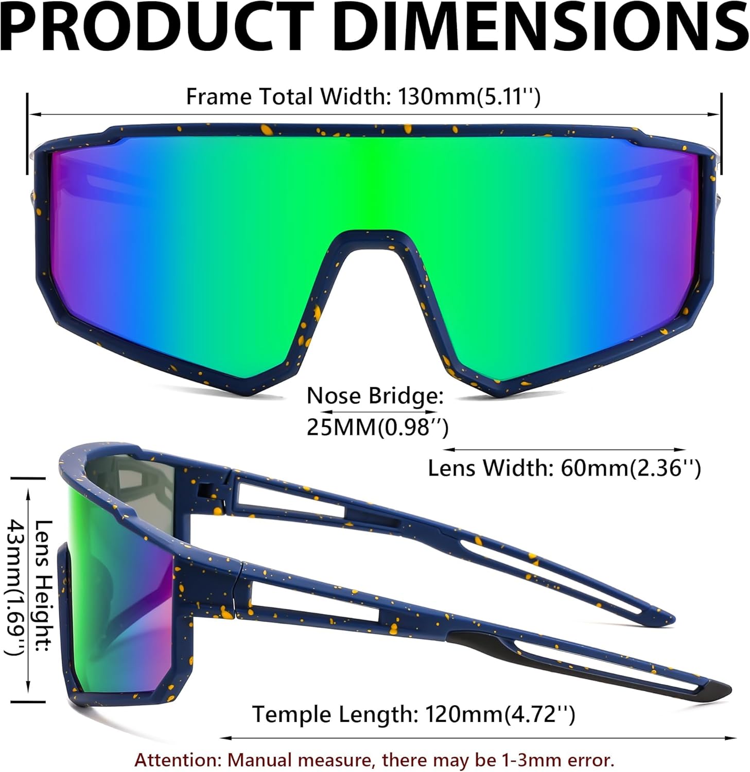 Thumbnail 3 de FEISEDY occhiali da sole sportivi polarizzati per ragazzi 6-15 anni con UV400 e montatura TR90 (B4163)