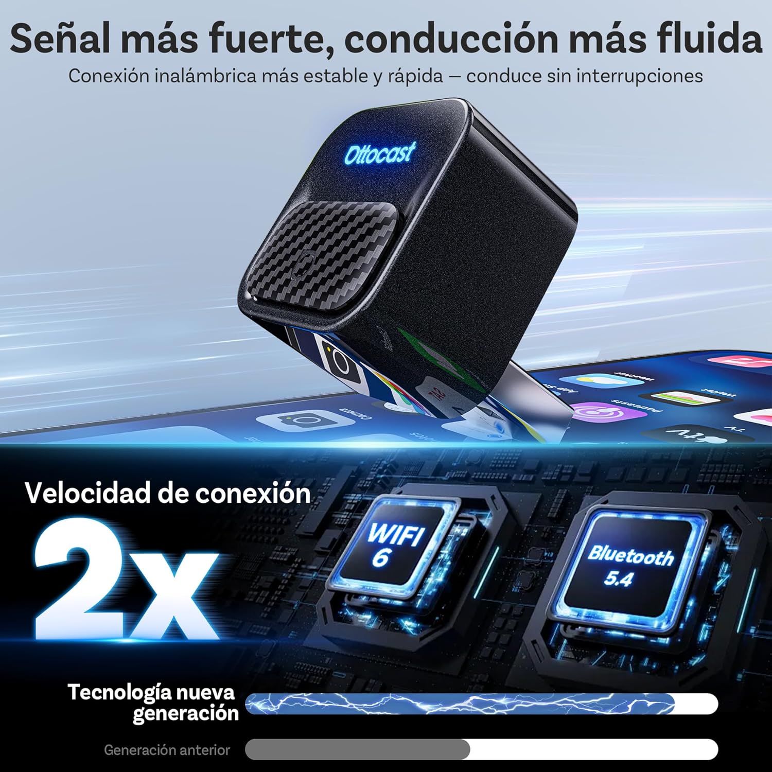 Thumbnail 4 de Ottocast Mini Core Adaptador CarPlay y Android Auto inalámbrico