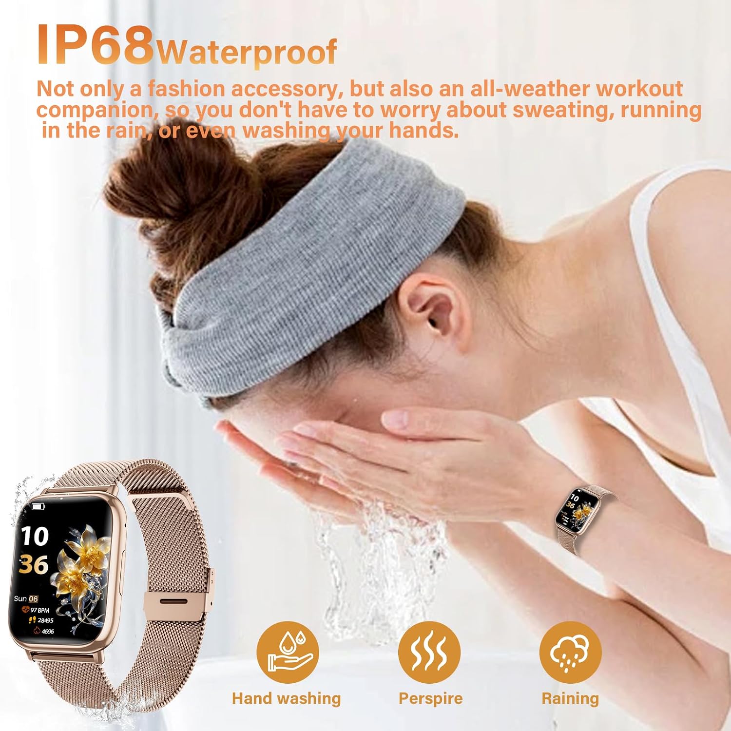Thumbnail 5 de SLOKSFil Smartwatch Donna con Chiamate Bluetooth e 1,83'': stile, salute e sport in un unico accessorio