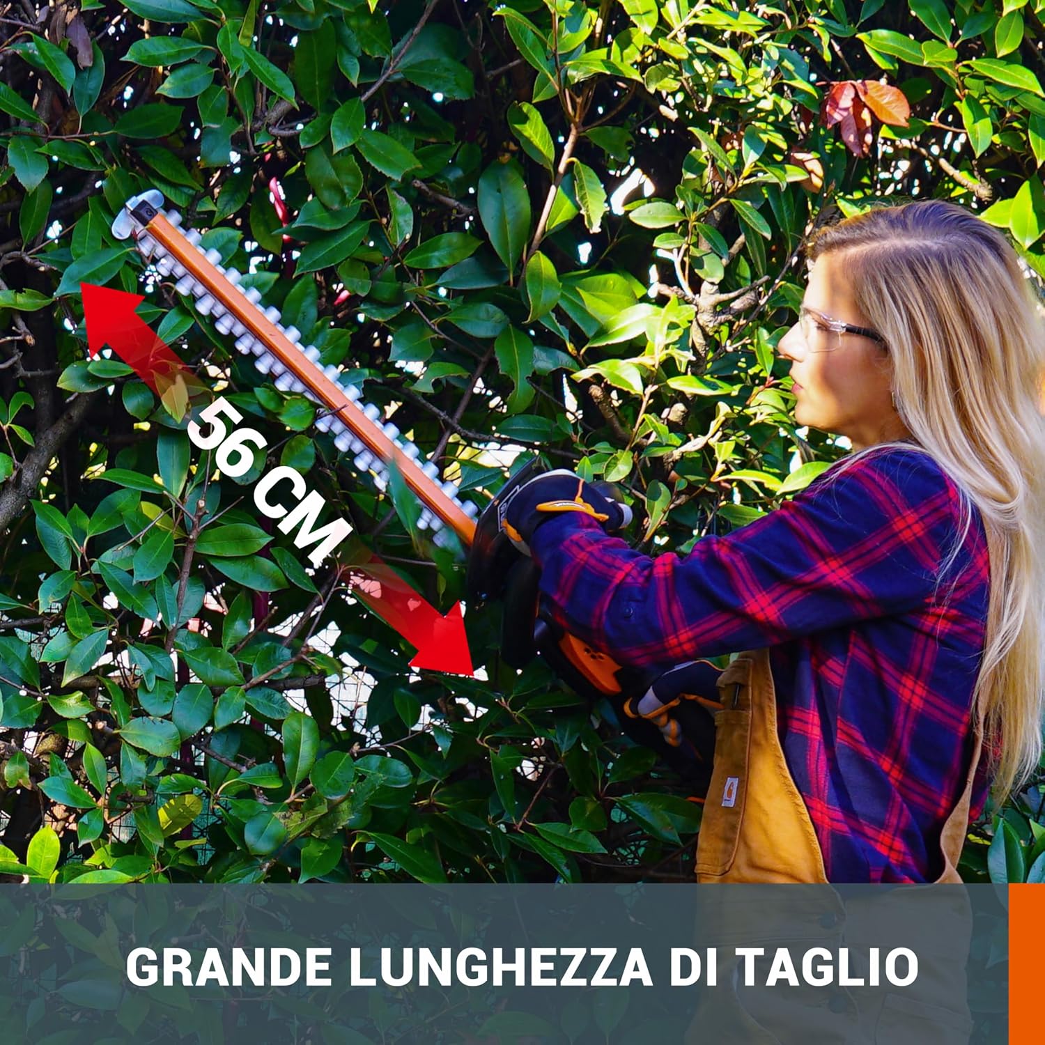Thumbnail 1 de WORX WG264E.9 tagliasiepi a batteria con lama da 56 cm (solo corpo, senza batteria e caricabatteria)