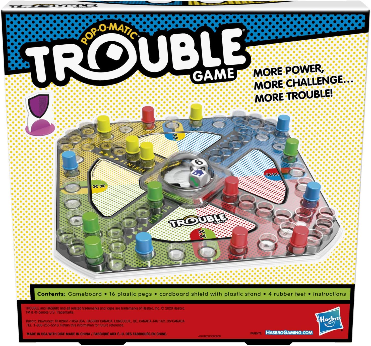 Thumbnail 2 de Hasbro Gaming Trouble Board Game 2-4 Players