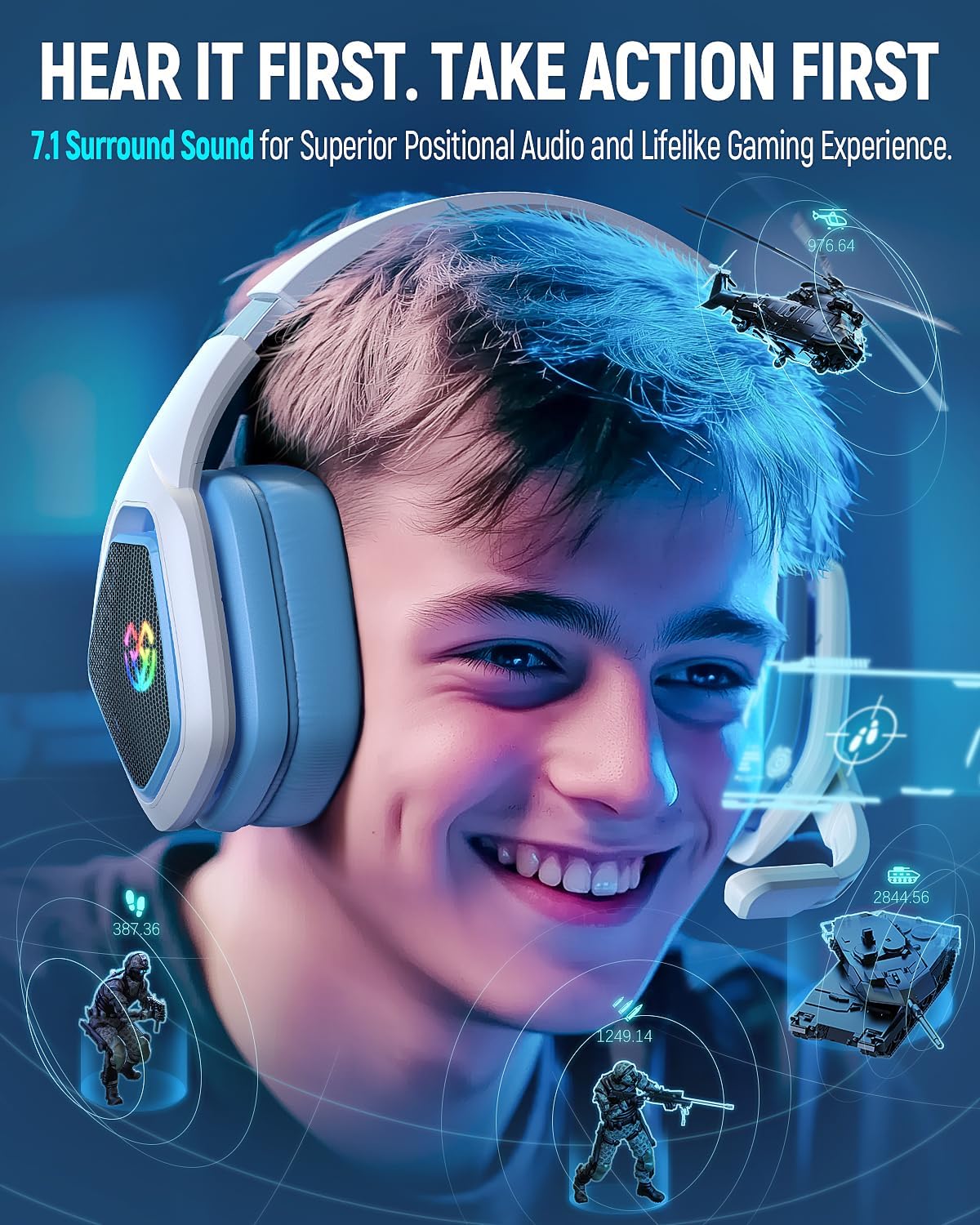 Thumbnail 2 de Tatybo Cascos Gaming 7.1 Inalámbricos