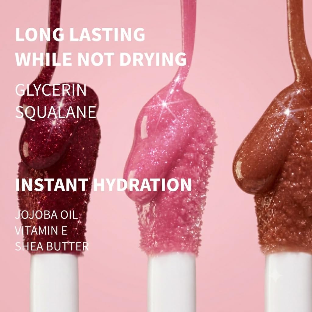 Detalle 2 de OKAYLOVE Lip Stain and Shimmer Gloss Set, Cherry Cola