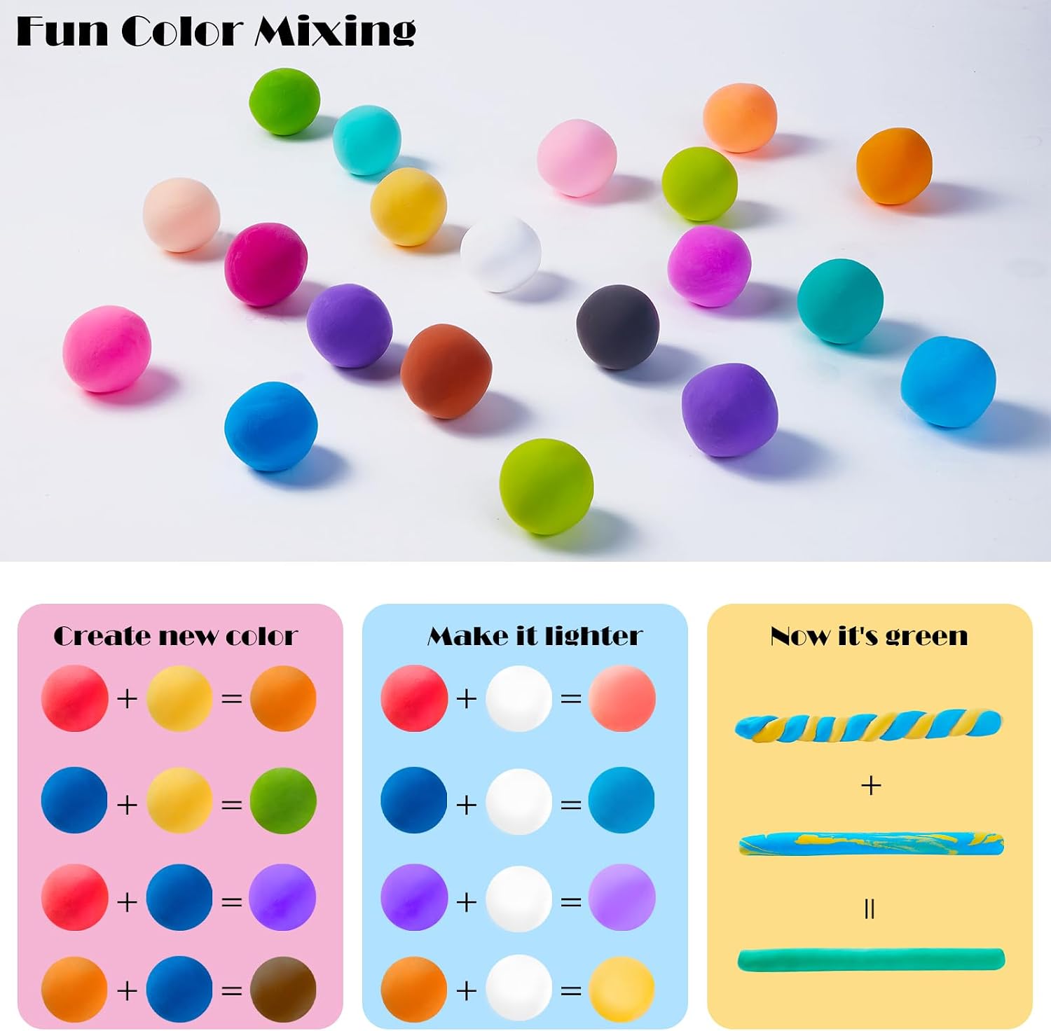 Thumbnail 6 de QMAY Air Dry Clay: 24 Colours Ultra Light Modelling Kit for Kids